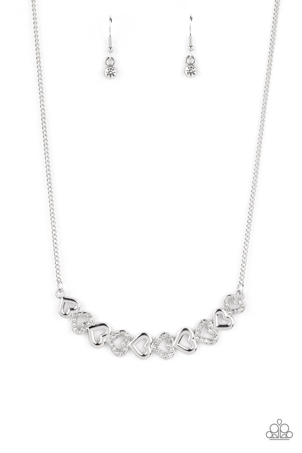 Sparkly Suitor White Necklace - Jewelry by Bretta