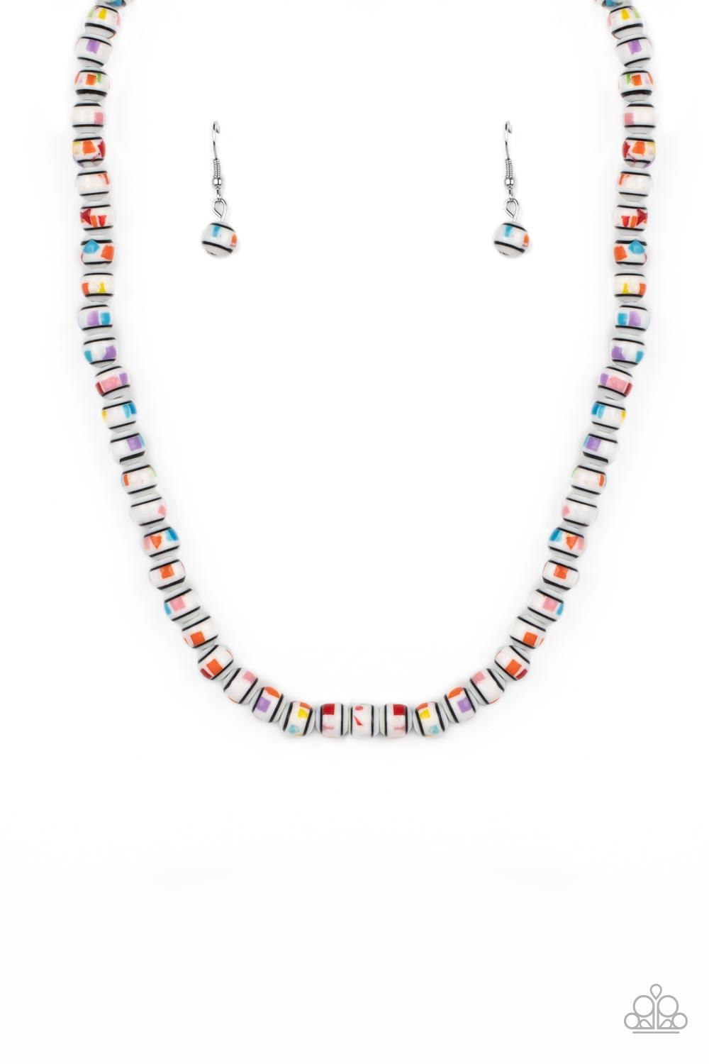 Gobstopper Glamour White Necklace - Jewelry by Bretta