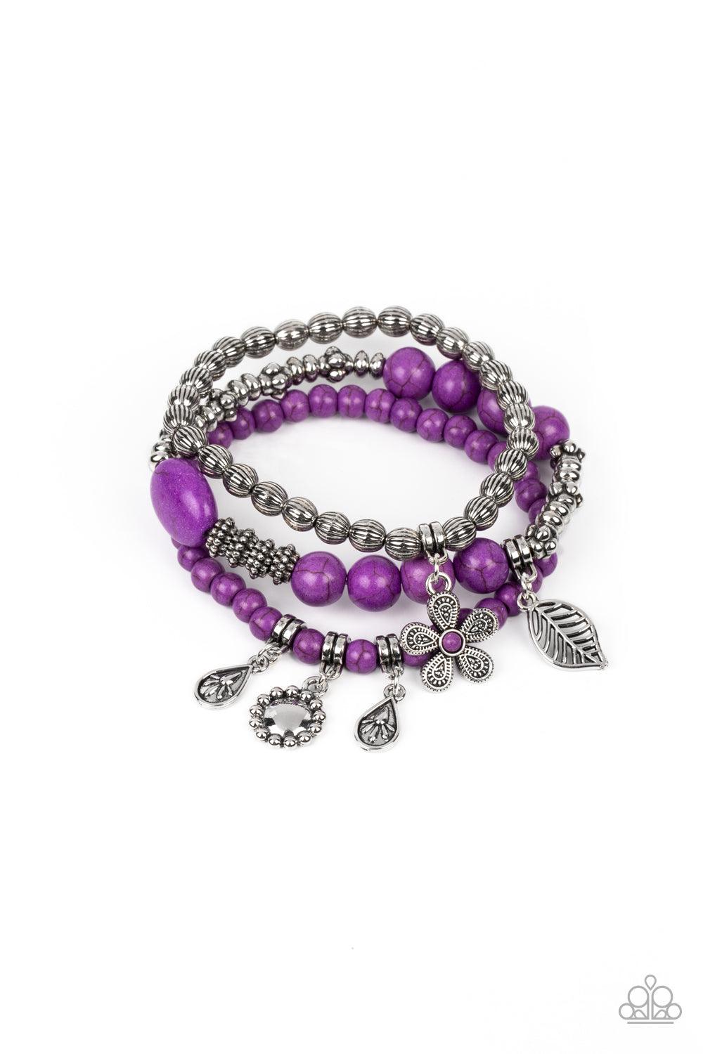 Individual Inflorescence Purple Bracelets - Jewelry by Bretta