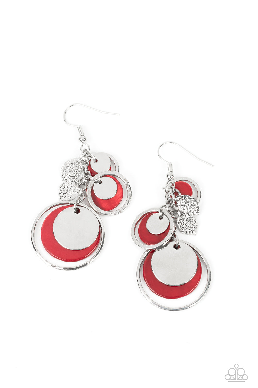 Saved by the SHELL Red Earrings - Jewelry by Bretta