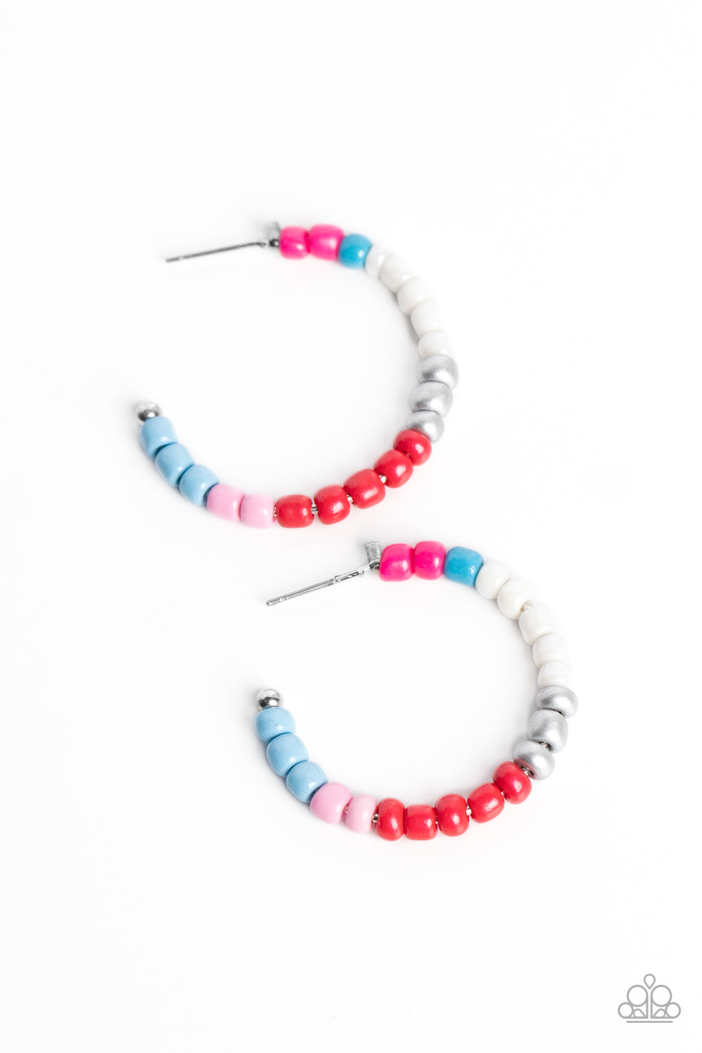 Multicolored Mambo Pink Multi Hoop Earrings - Jewelry by Bretta