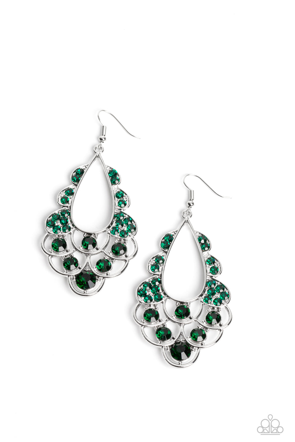 Majestic Masquerade Green Earrings - Jewelry by Bretta