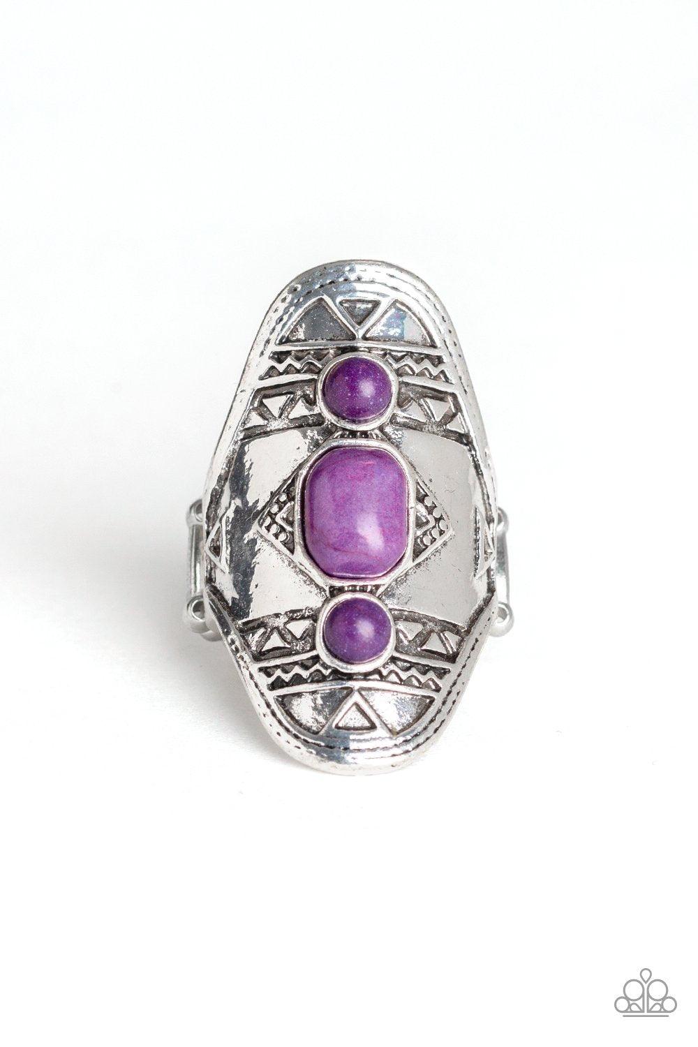Paparazzi Accessories-Desert Paint - Purple Ring