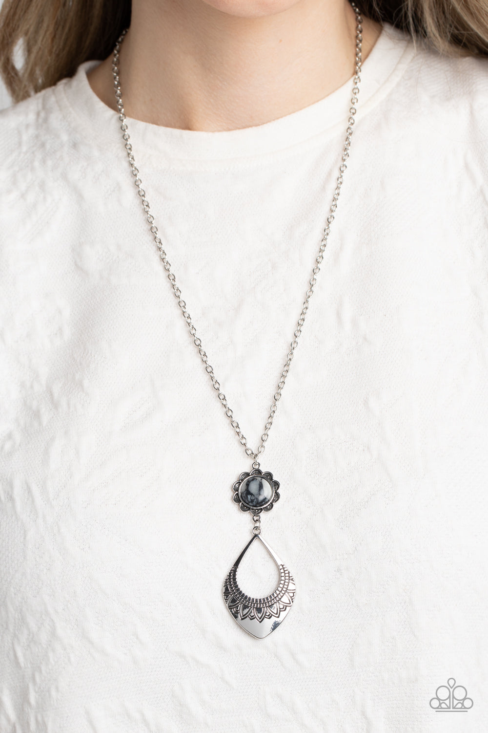 Stone TOLL Black Necklace - Jewelry by Bretta