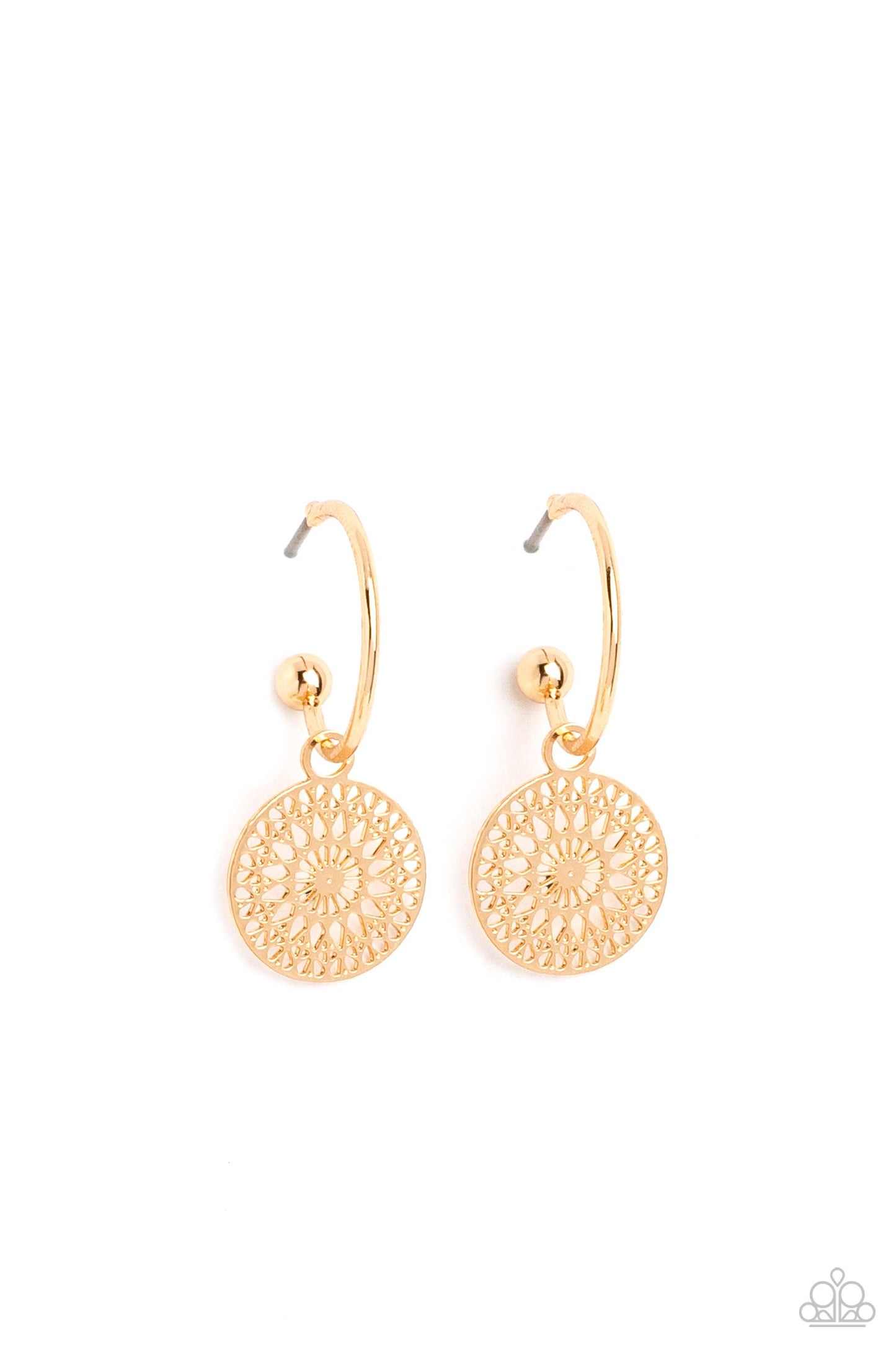 Mandala Maiden Gold Earrings - Jewelry by Bretta