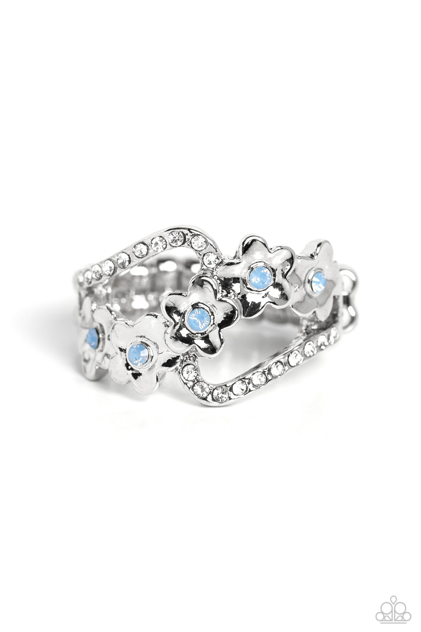 Captivating Corsage Blue Ring - Jewelry by Bretta