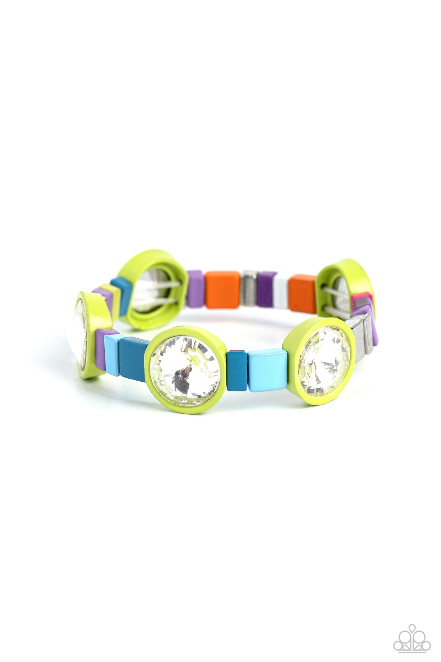 Multicolored Madness Green Bracelet - Jewelry by Bretta