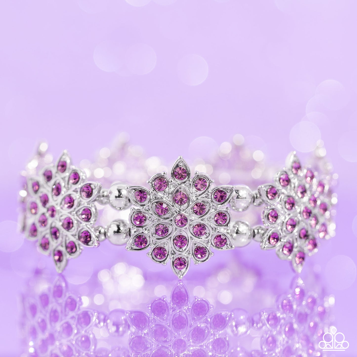 Scintillating Snowflakes Purple Bracelet - Jewelry by Bretta