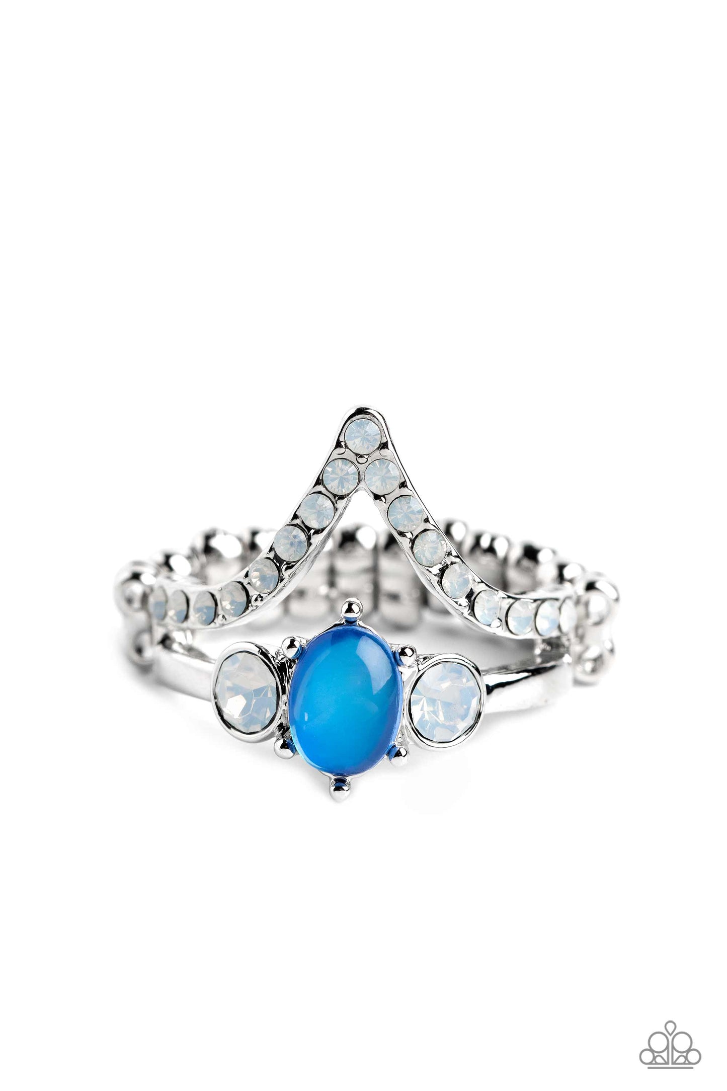 Chevron Celebrity Blue Ring - Jewelry by Bretta