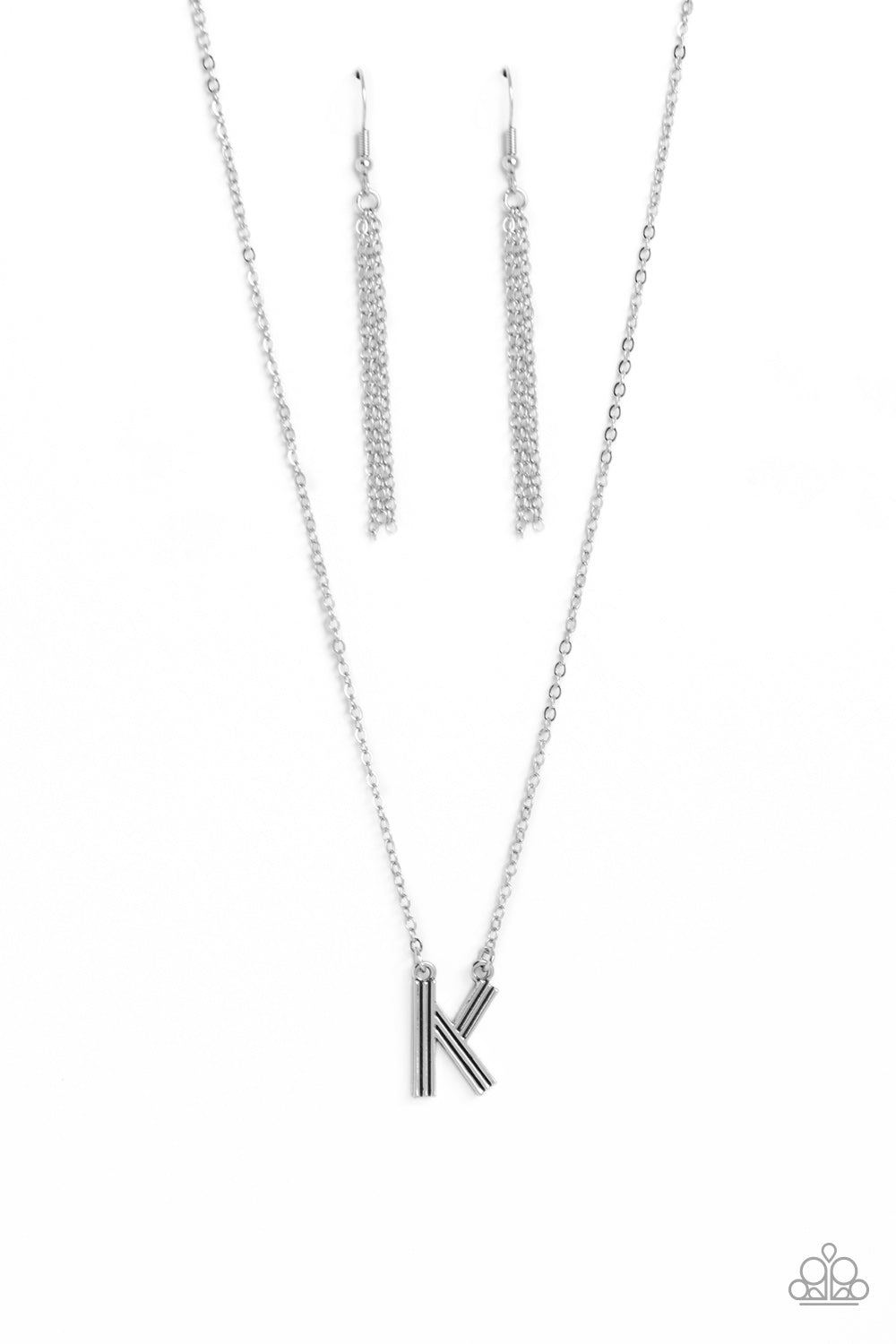 Leave Your Initials - Silver - K Silver Necklace - Jewelry by Bretta