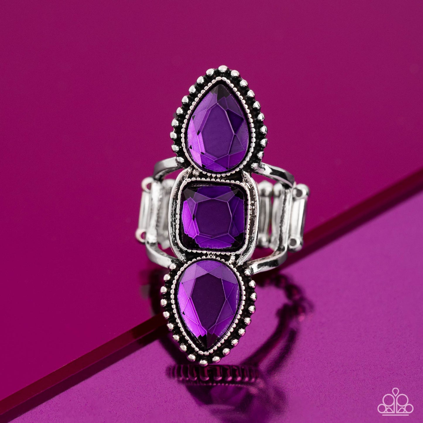 Dazzling Direction Purple Ring - Jewelry by Bretta