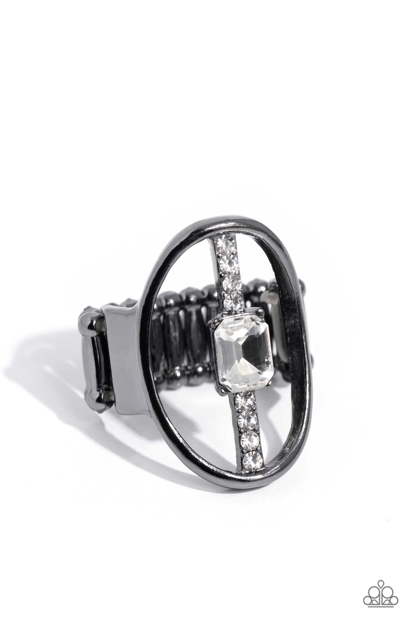 Middle of the Road Black Ring - Jewelry by Bretta