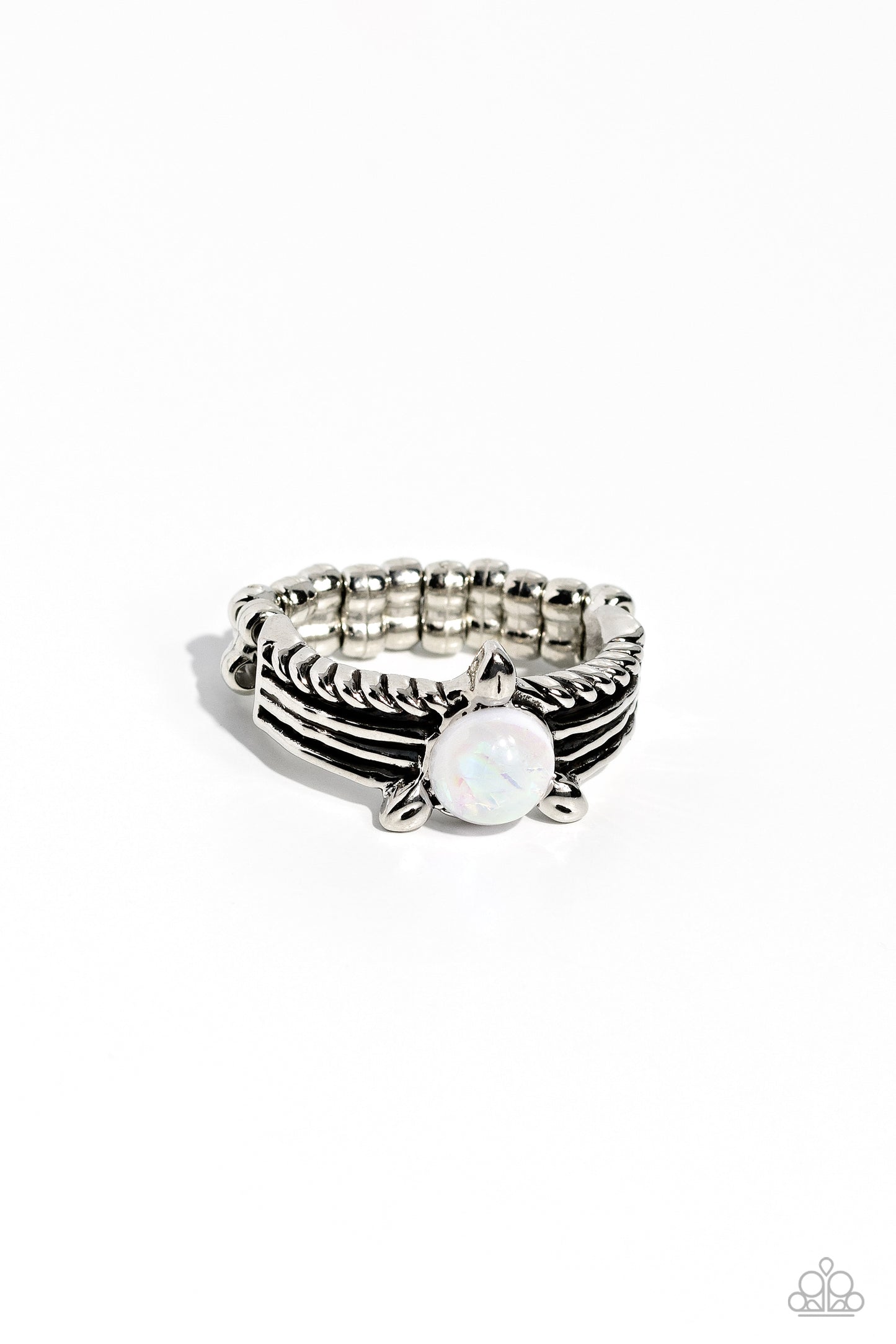 Sinuous Spotlight White Ring - Jewelry by Bretta