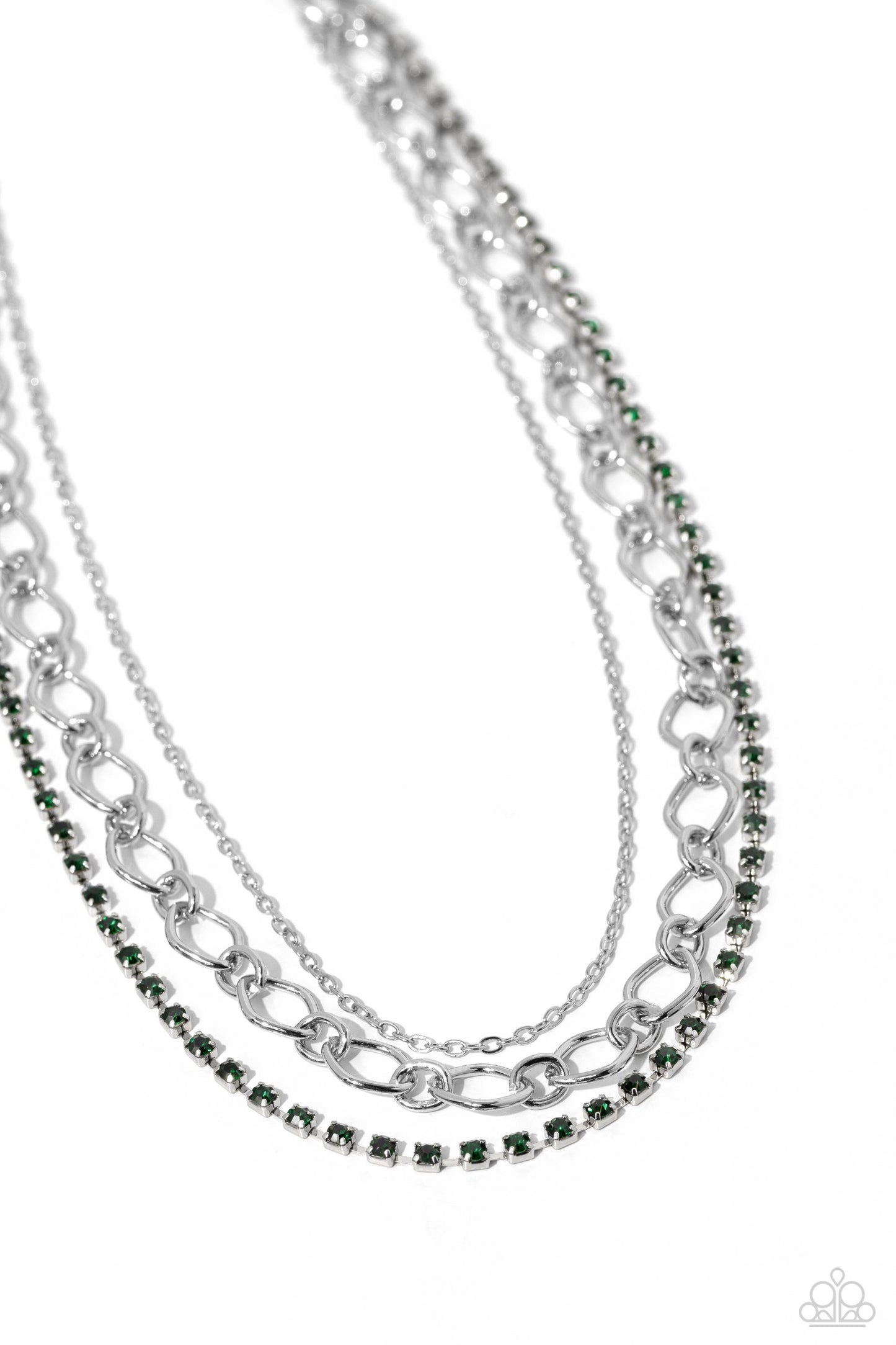 Tasteful Tiers Green Necklace - Jewelry by Bretta
