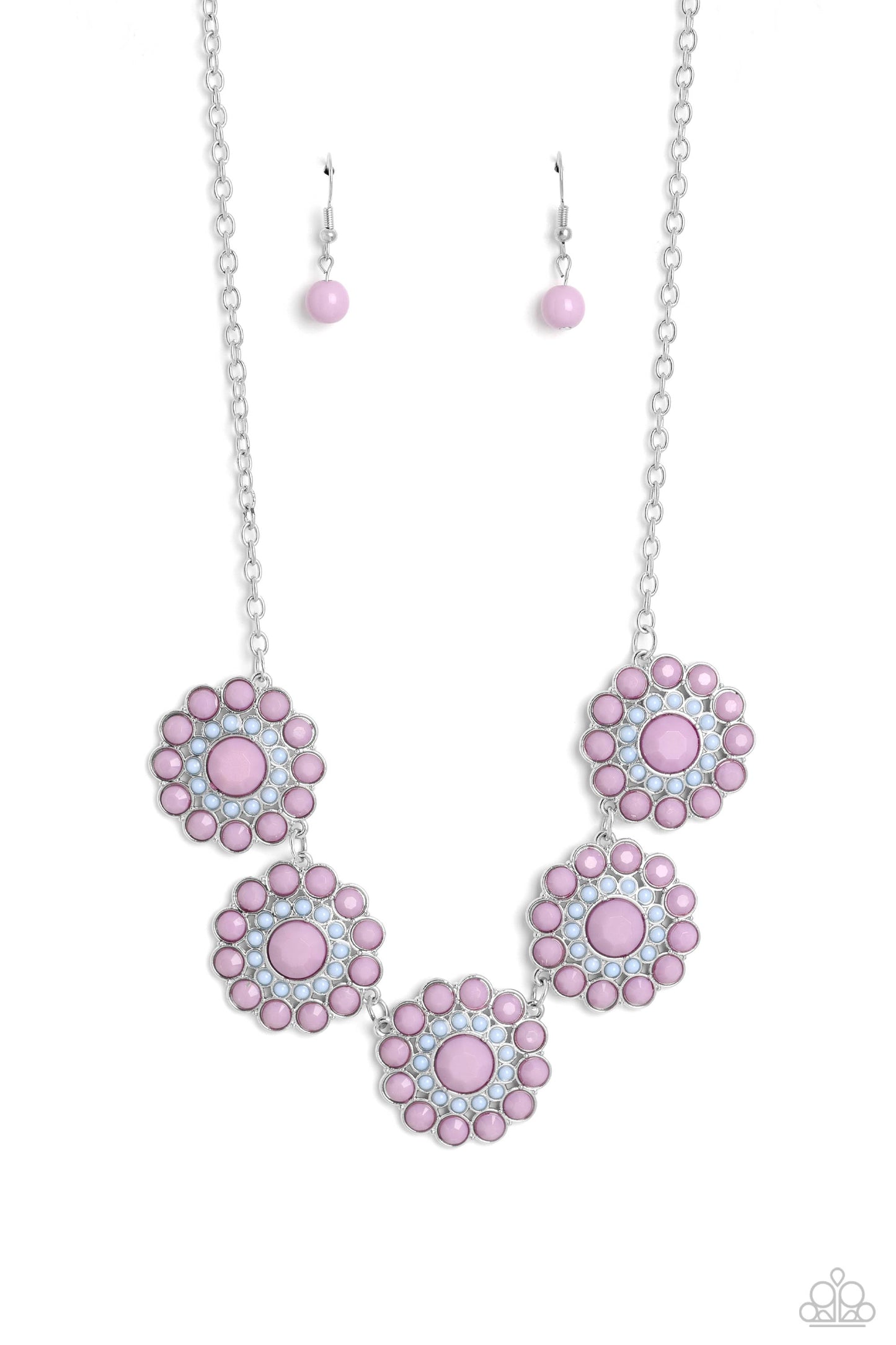 Floral Fervor Purple Necklace - Jewelry by Bretta