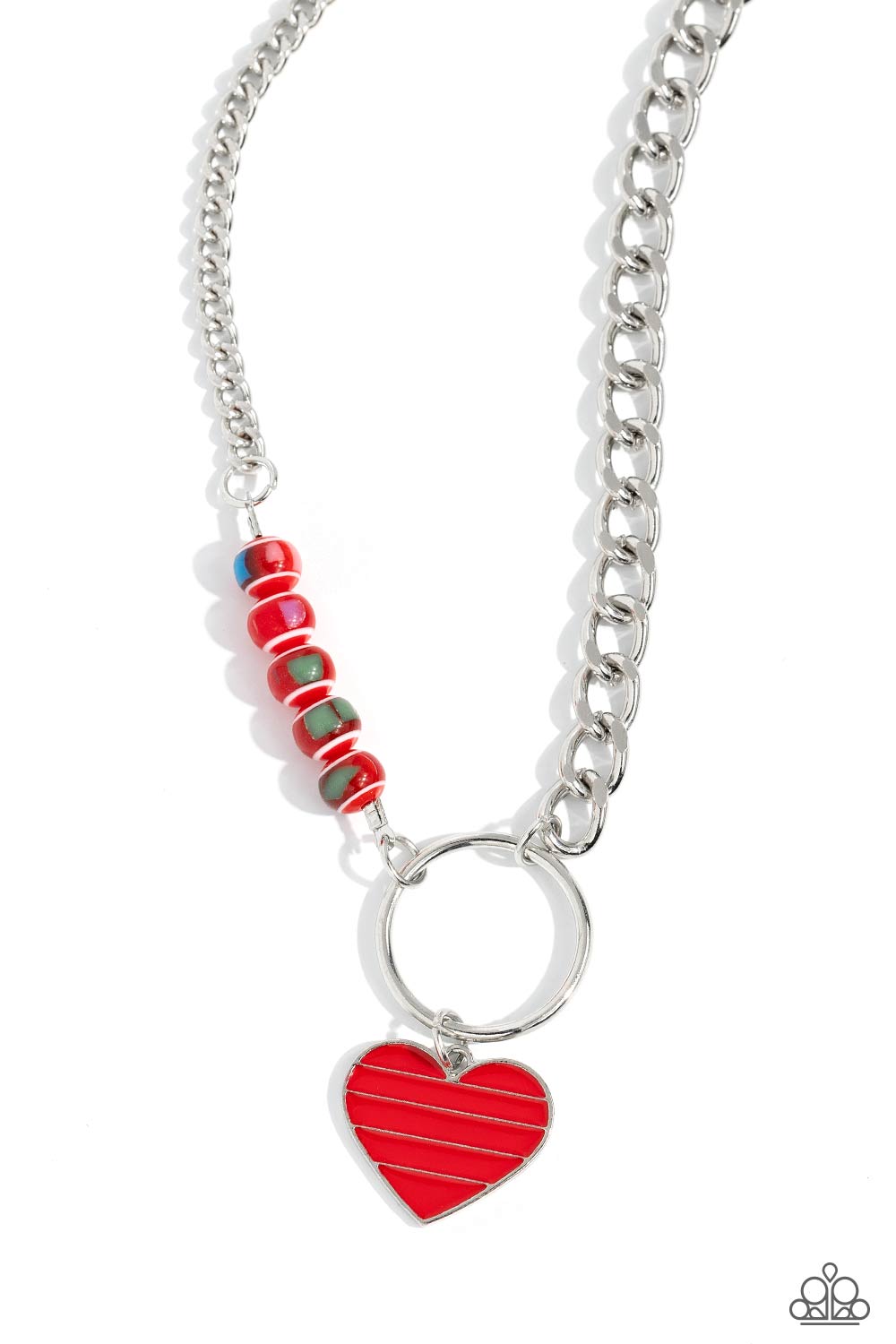 Mismatched Mayhem Red Necklace - Jewelry by Bretta