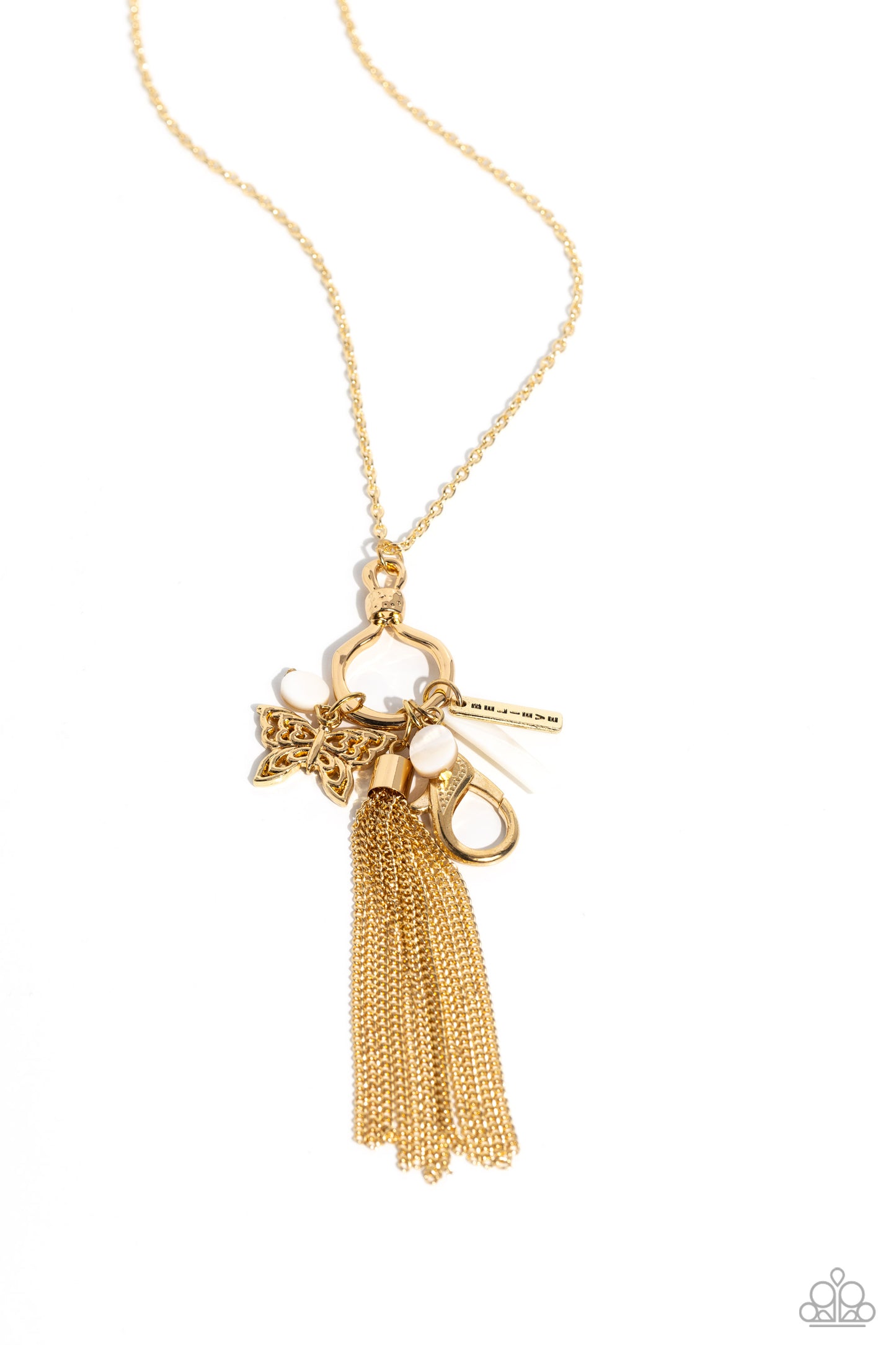 SHELL-ebrity Showcase Gold Lanyard Necklace - Jewelry by Bretta