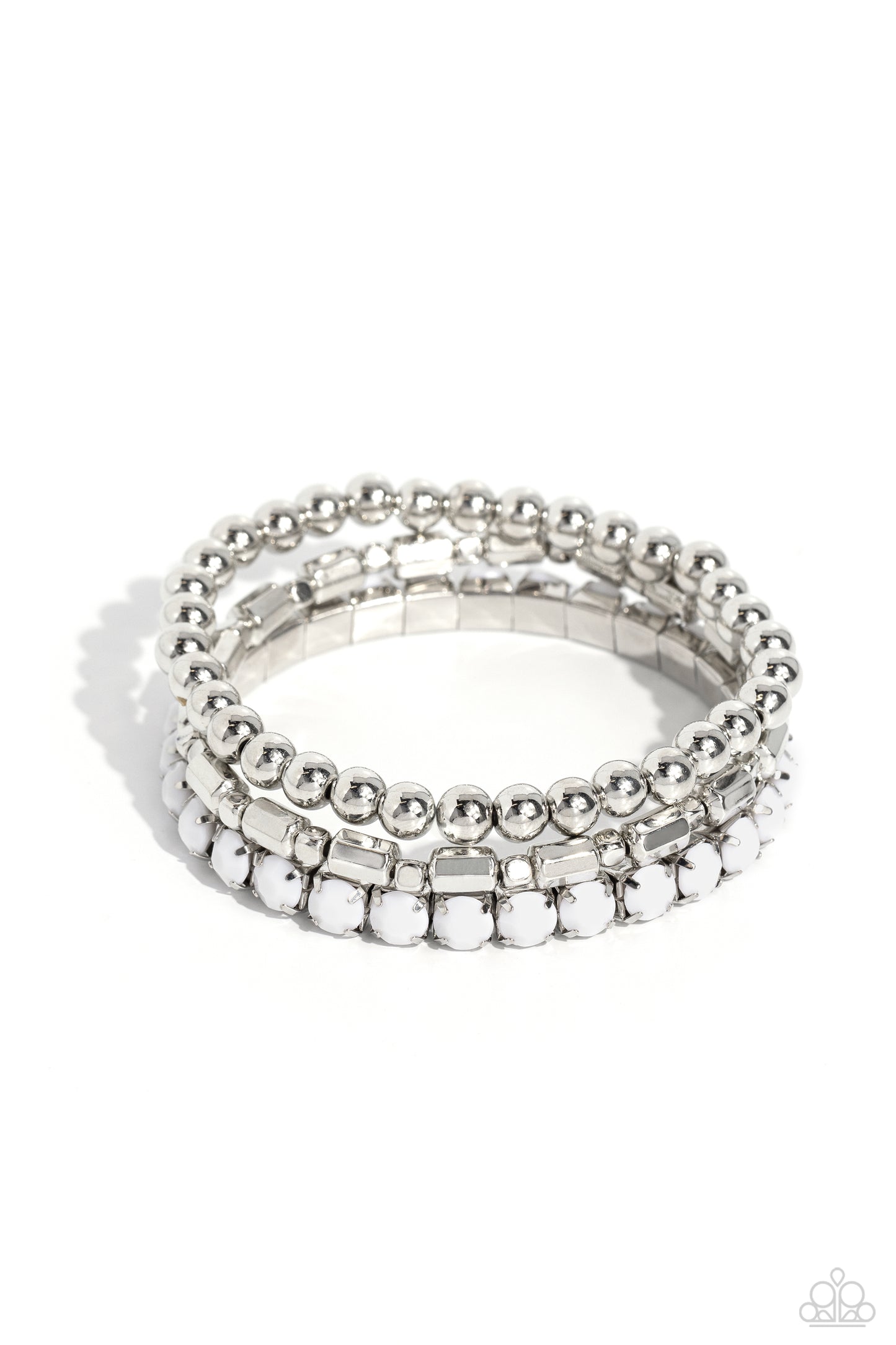 Monochromatic Maverick White Bracelets - Jewelry by Bretta