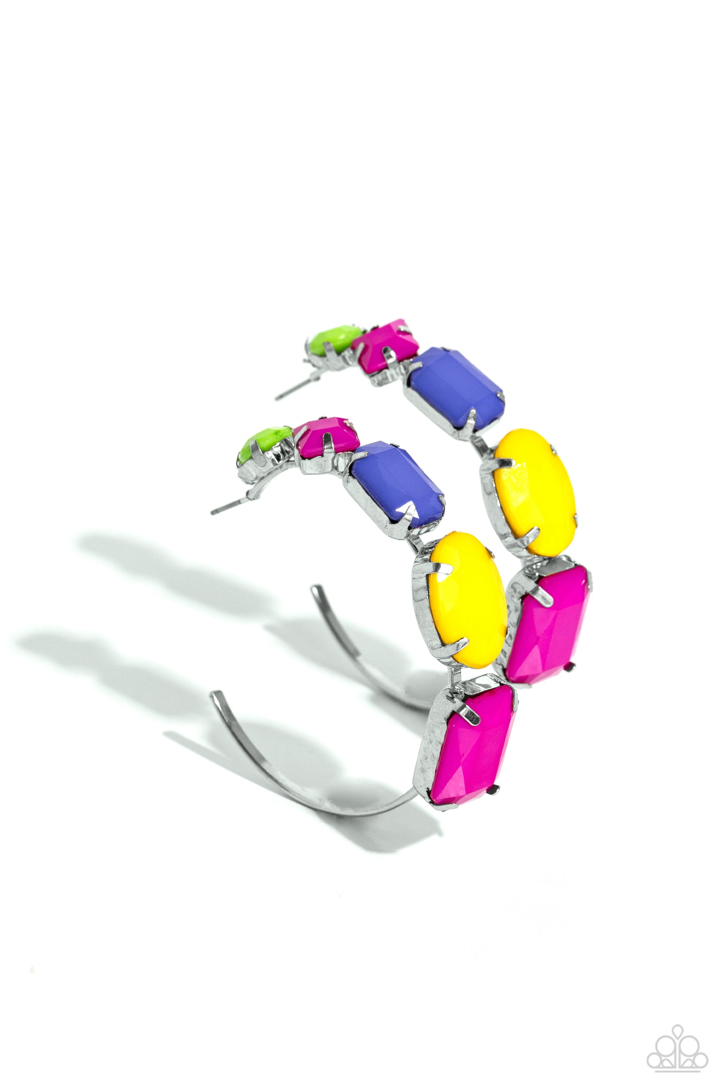 Geometric Gamer Pink Hoop Earrings - Jewelry by Bretta