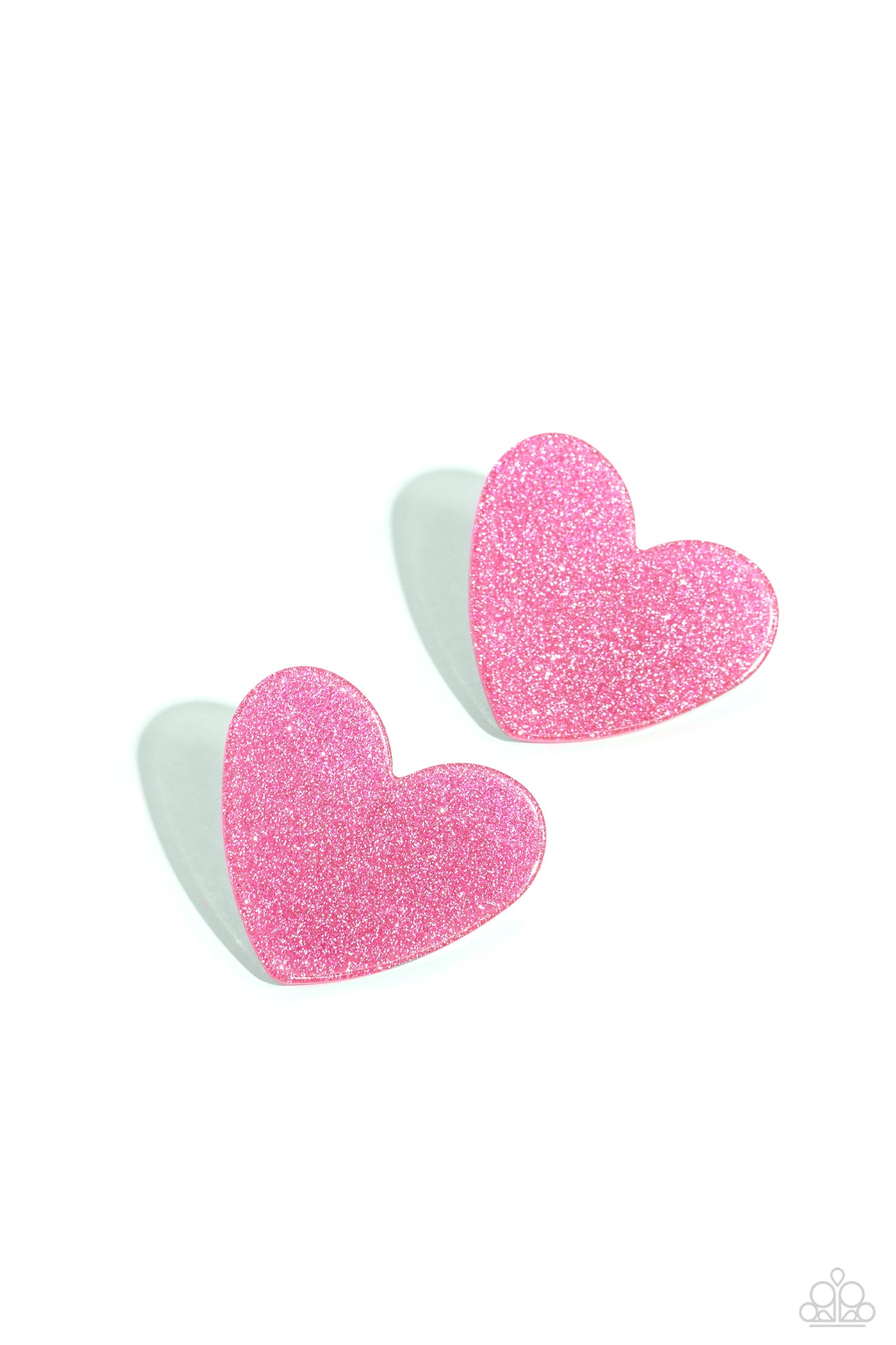 Sparkly Sweethearts Pink Heart Earrings - Jewelry by Bretta