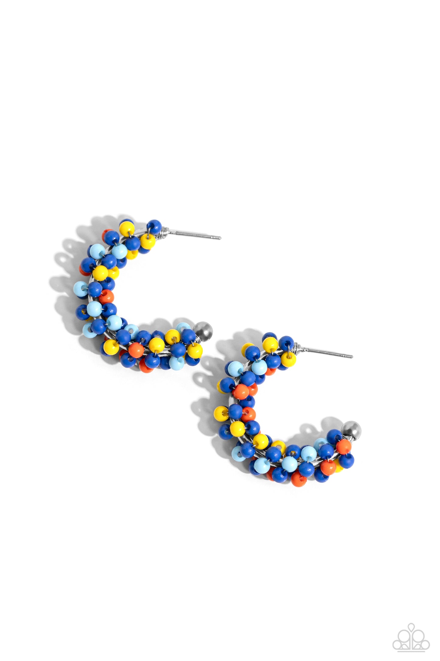 Balloon Backdrop Blue Hoop Earrings - Jewelry by Bretta