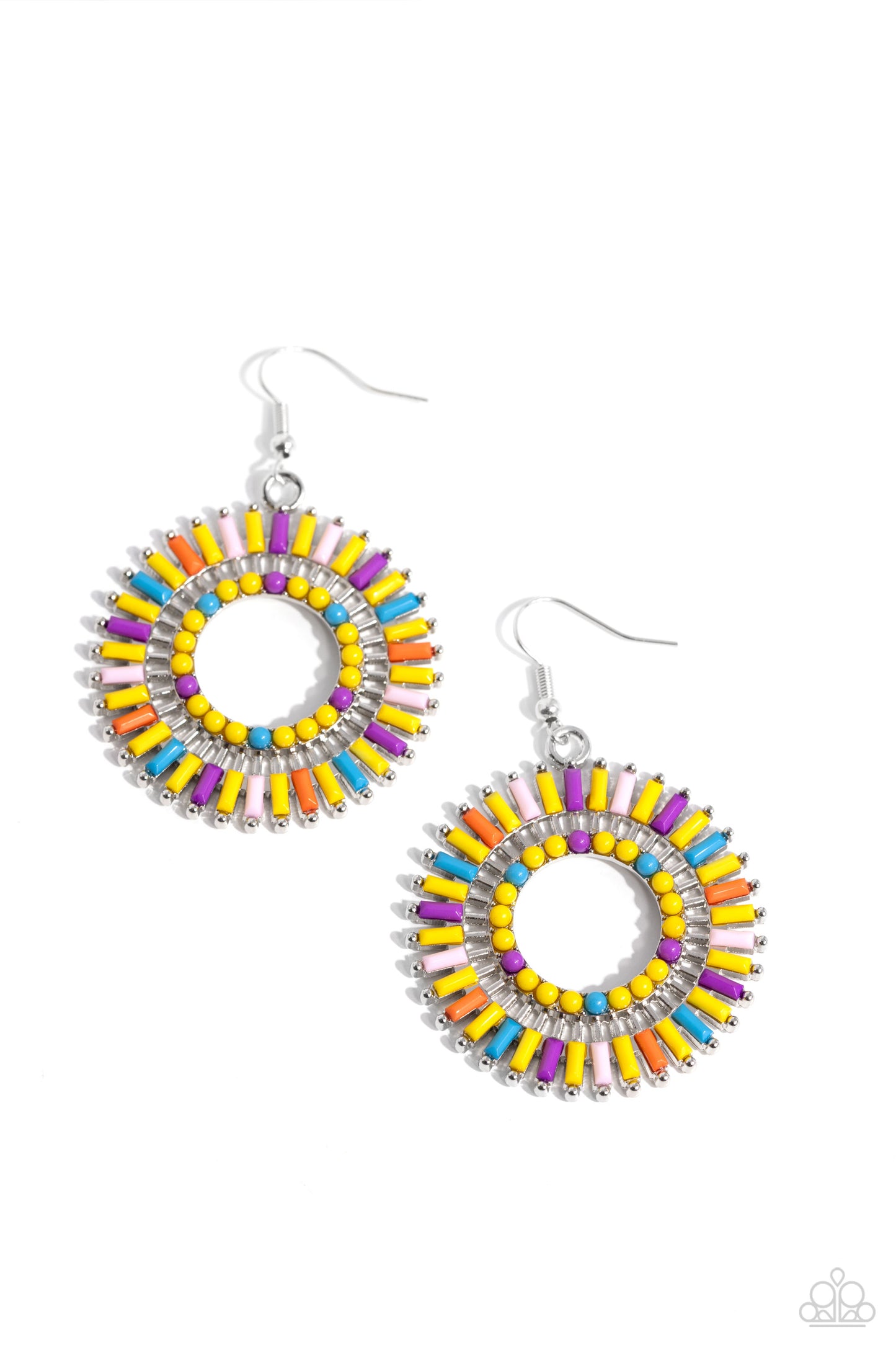 Ferris Wheel Finale Yellow Earrings - Jewelry by Bretta