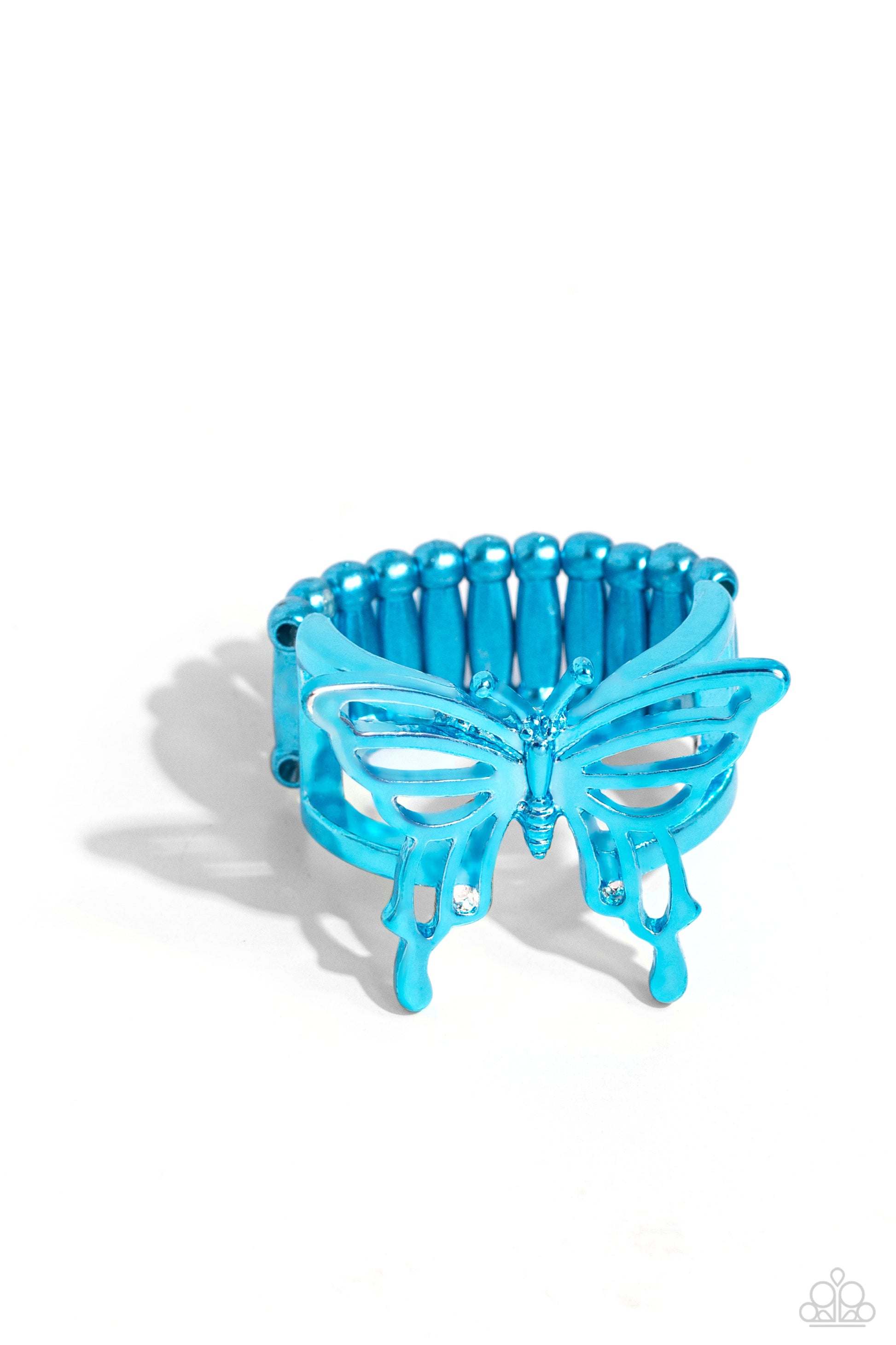 Playfully Polished Blue Butterfly Ring - Jewelry by Bretta