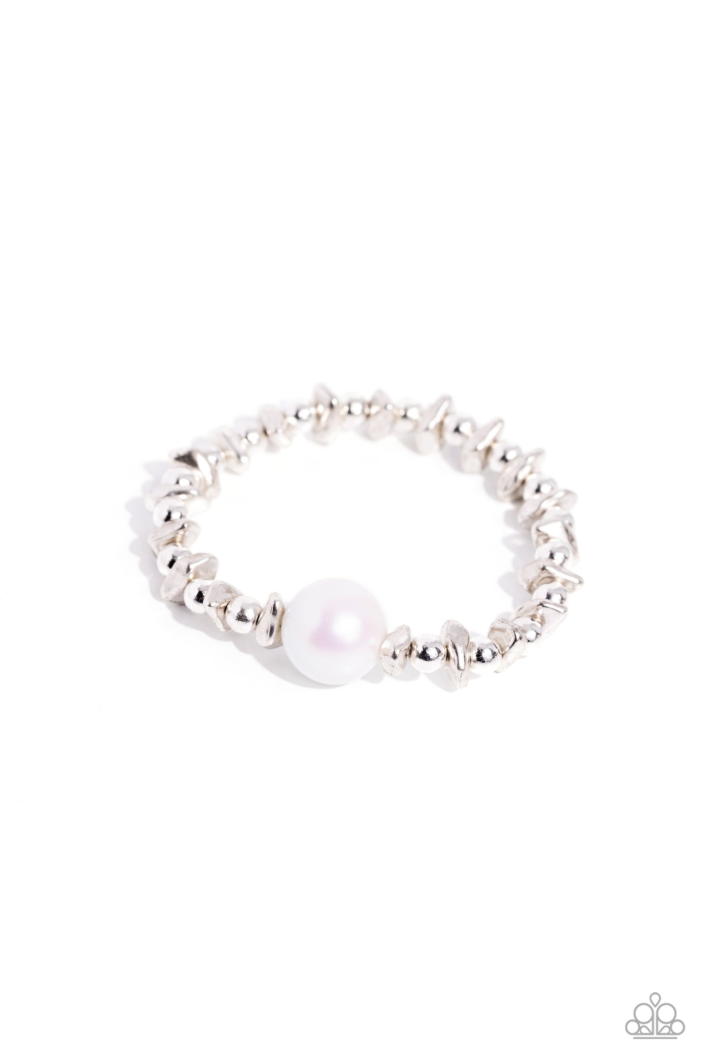 Chiseled Class White Bracelet - Jewelry by Bretta