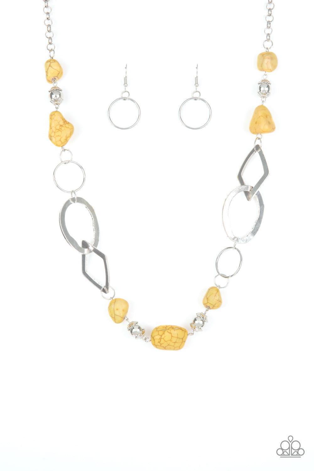 Paparazzi Accessories-Thats TERRA-ific! - Yellow Necklace