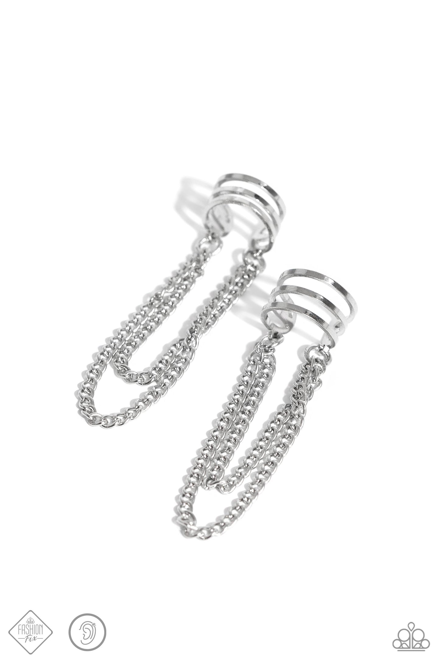 Unlocked Perfection Silver Earrings - Jewelry by Bretta