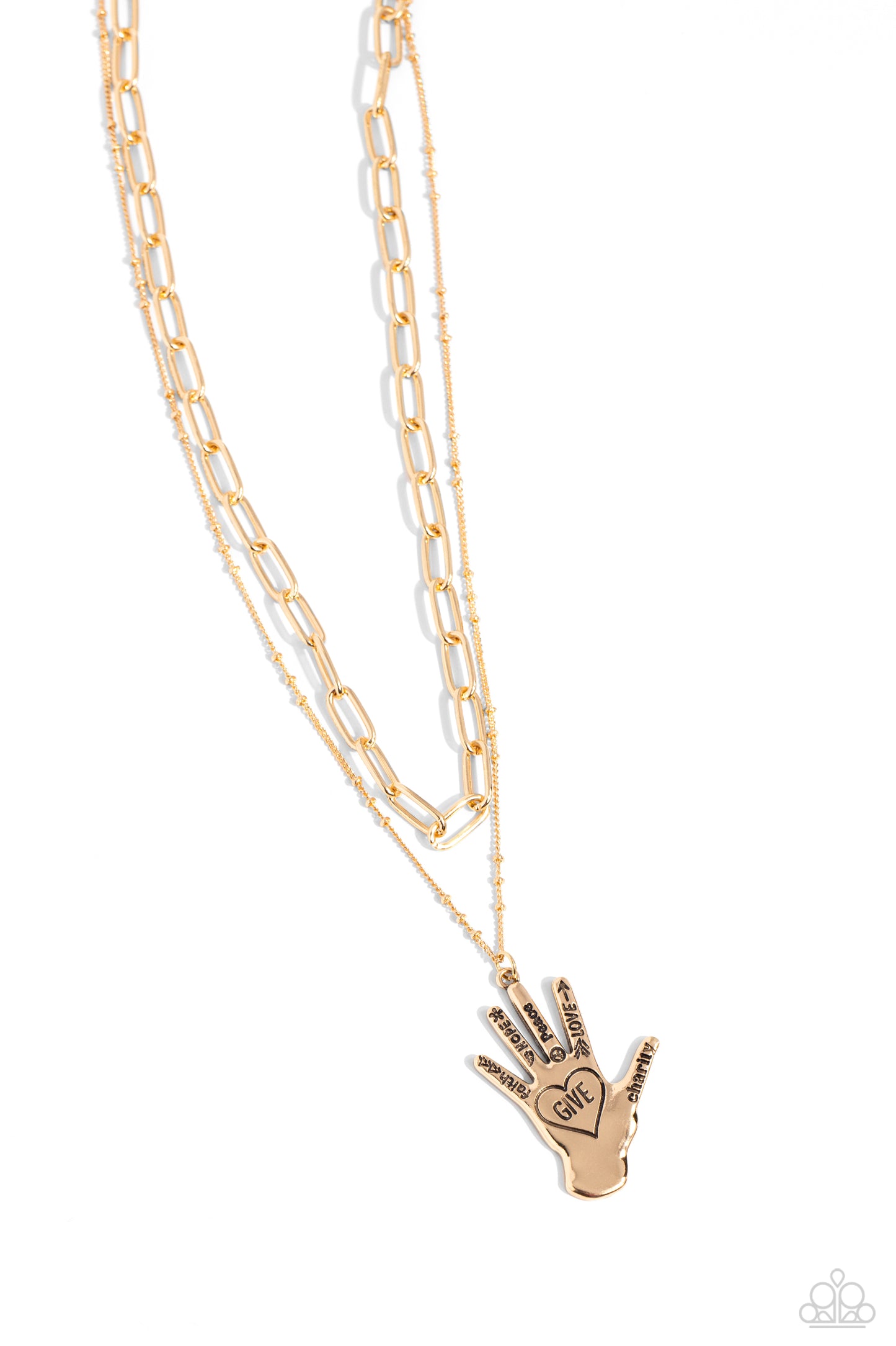 Giving a Hand Gold Necklace - Jewelry by Bretta