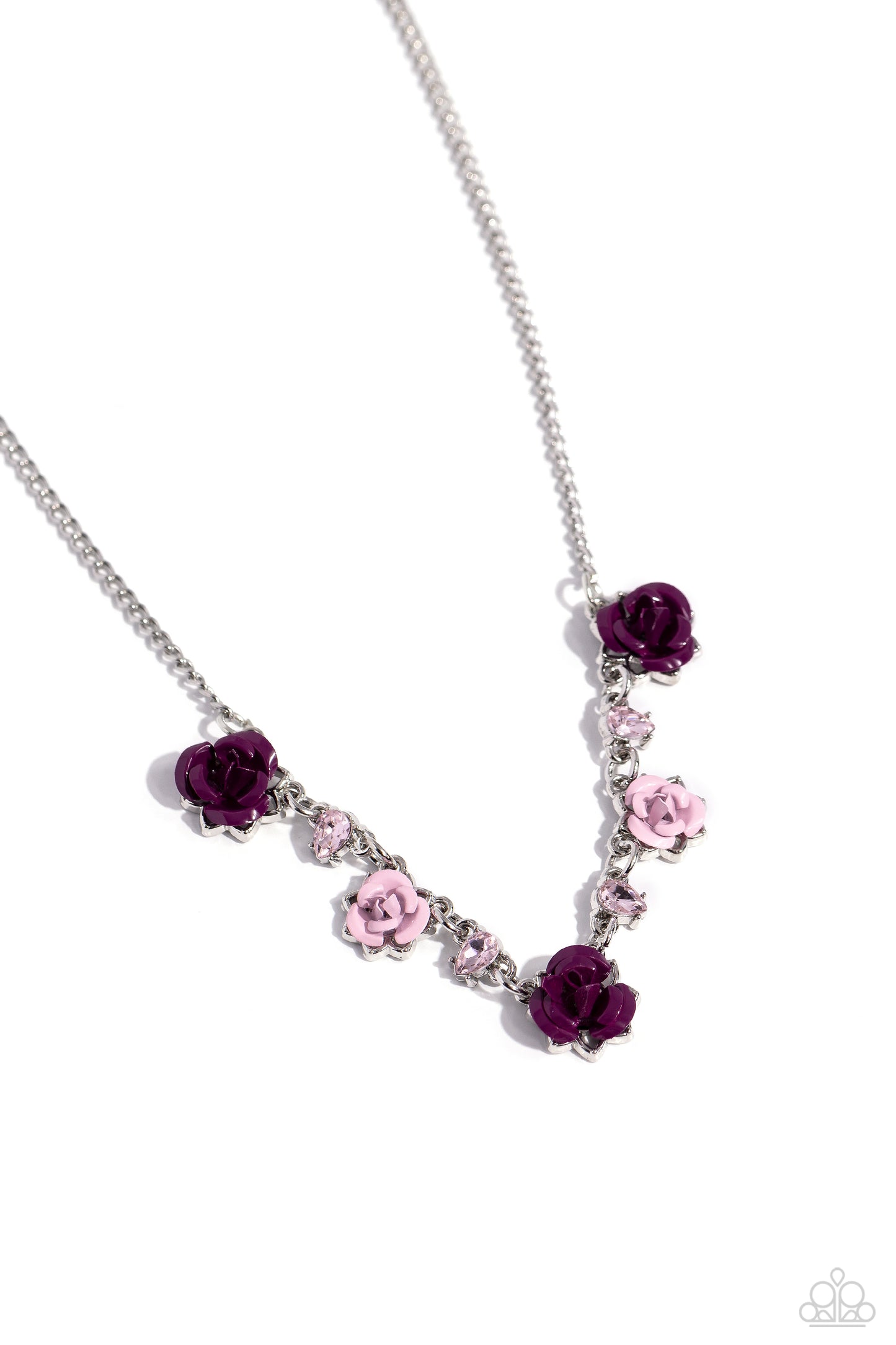 Strike a ROSE Purple Necklace - Jewelry by Bretta