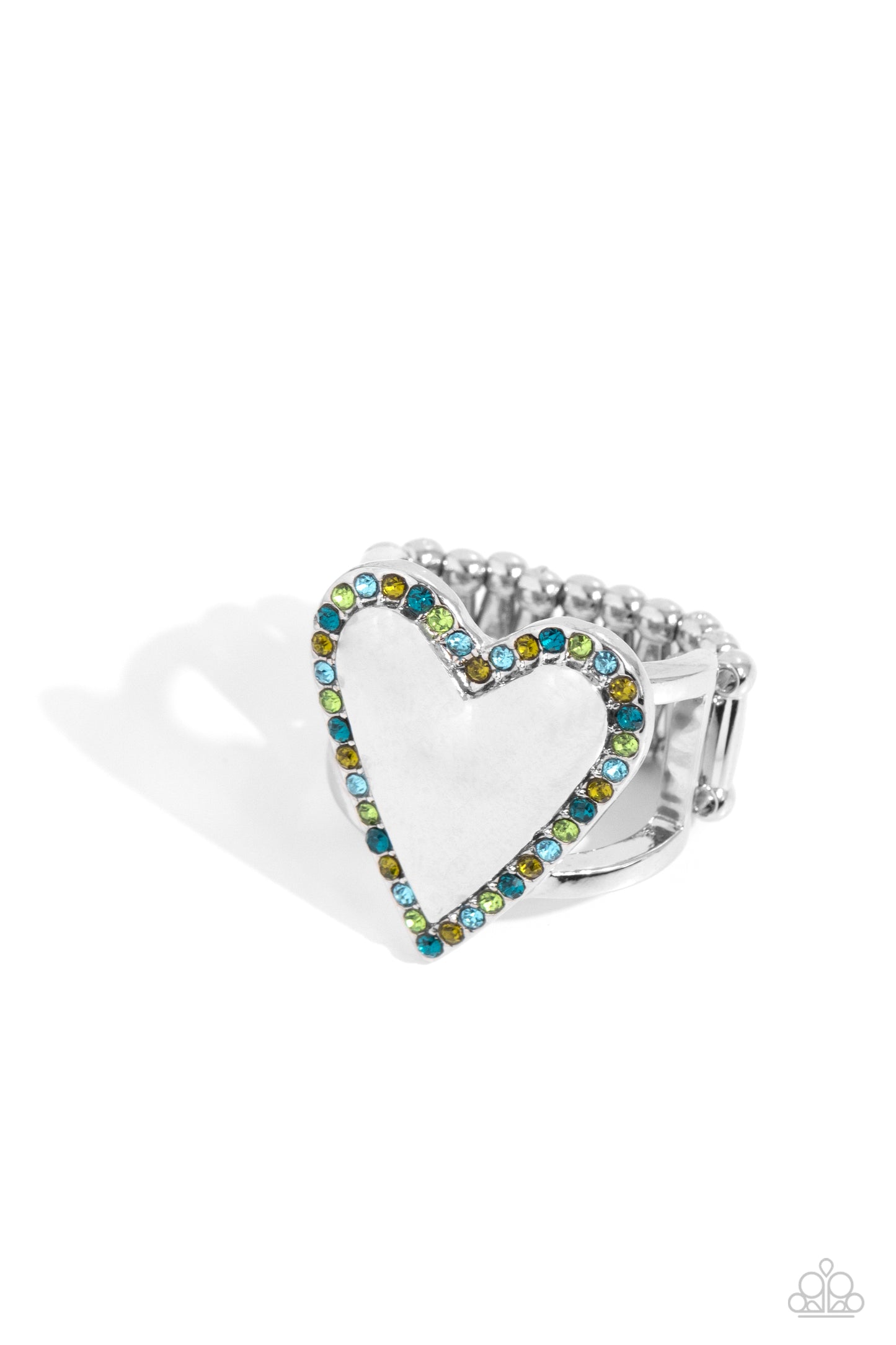 Smitten Shimmer Green Heart Ring = Jewelry by Bretta