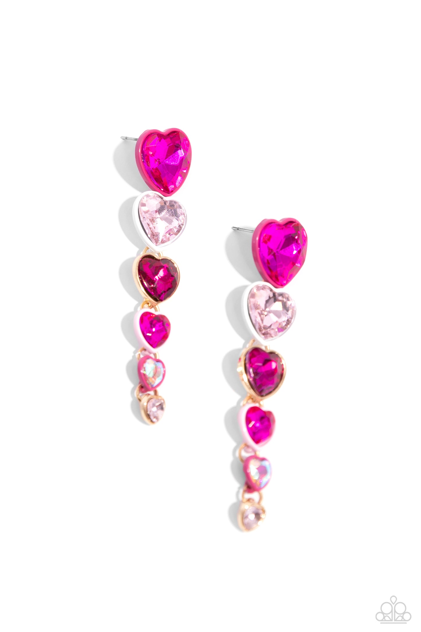 Cascading Casanova Pink Earrings - Jewelry by Bretta