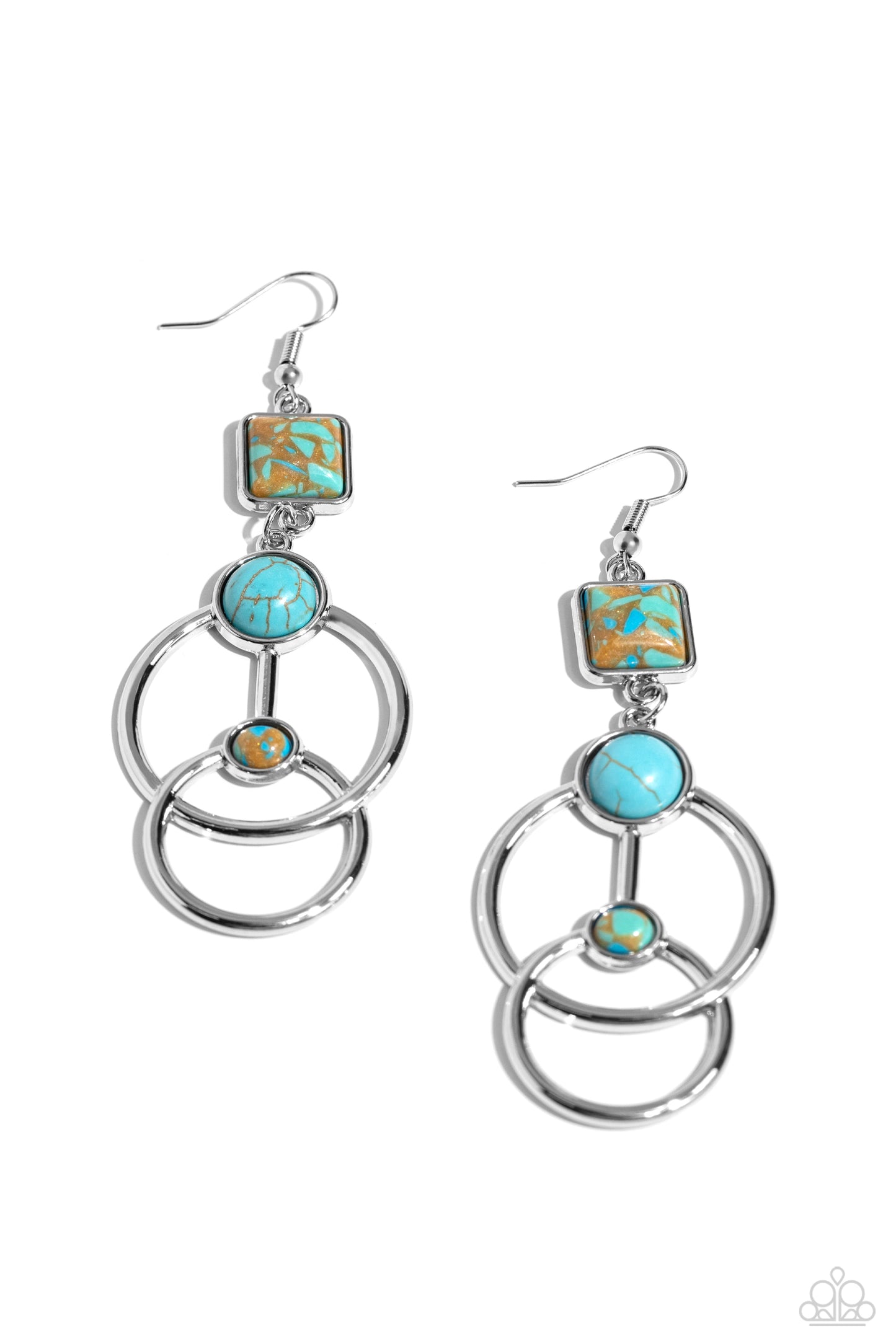 Interlocked Influence Brown Earrings - Jewelry by Bretta