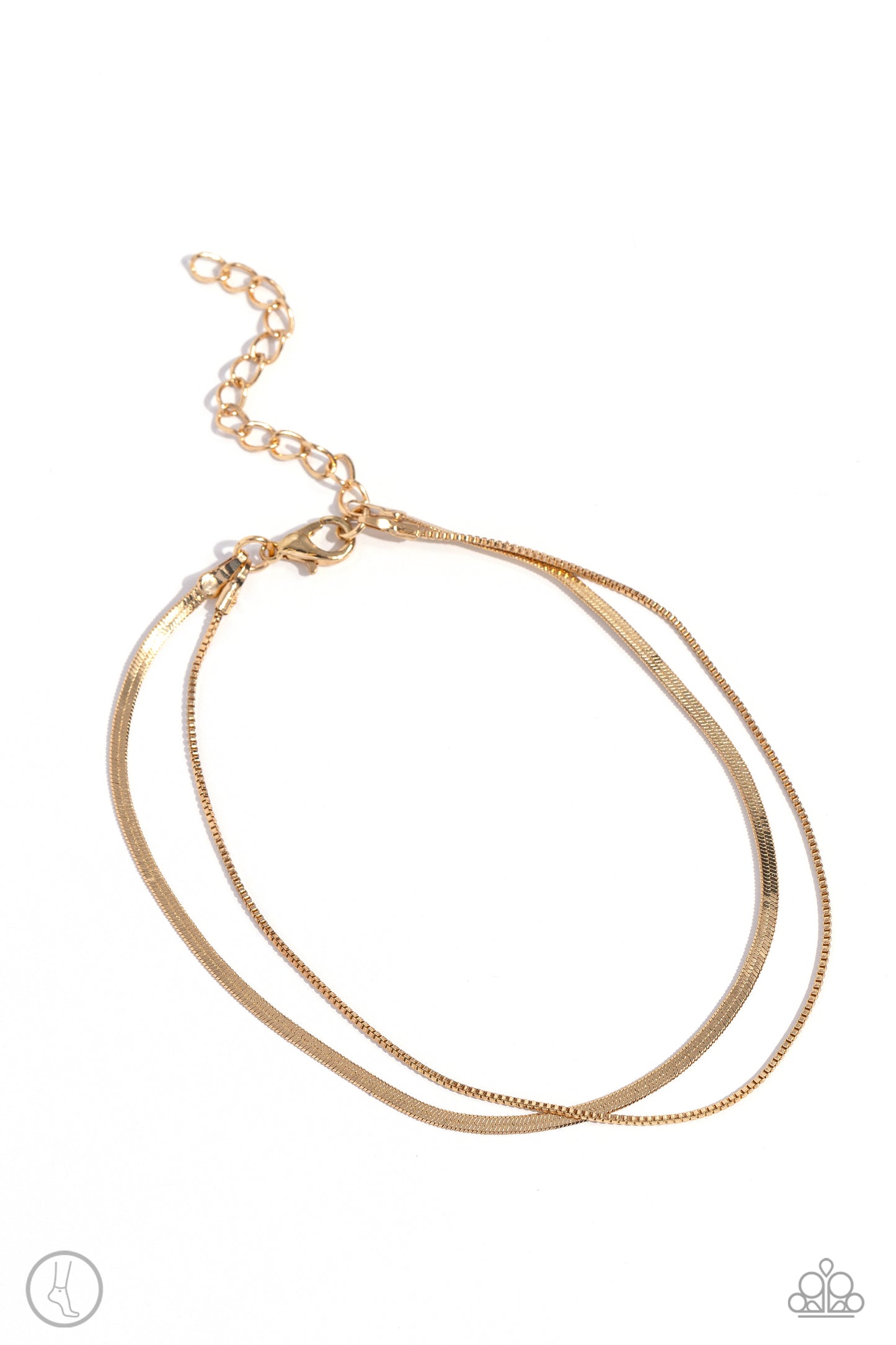 Glistening Gauge Gold Anklet - Jewelry by Bretta