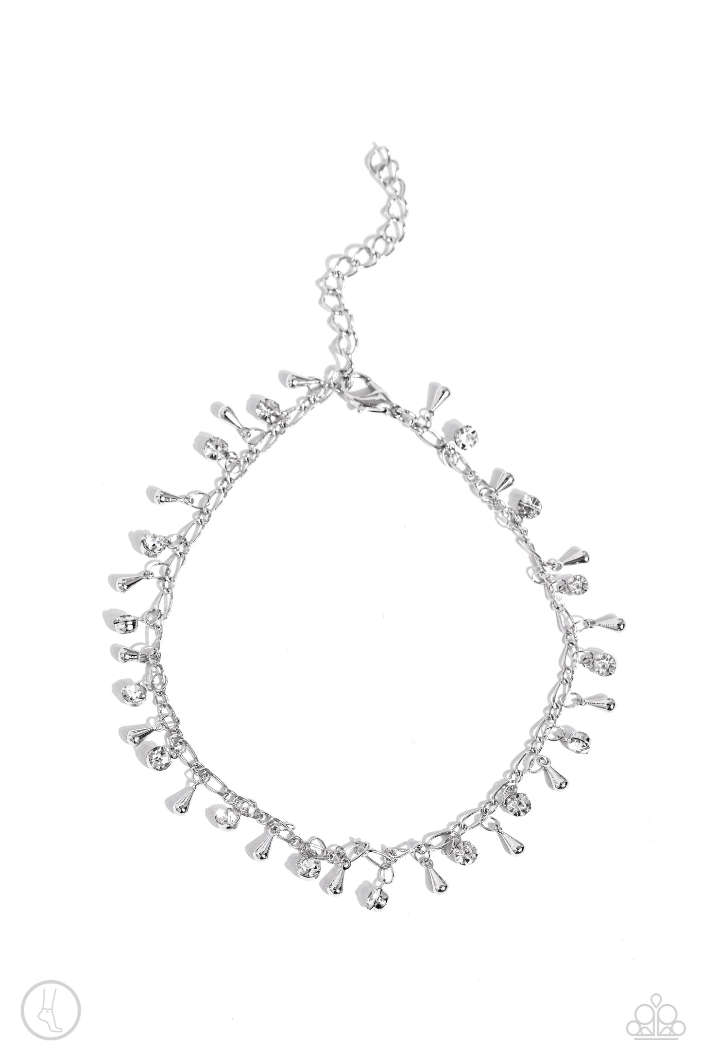 Sprinkled Selection White Anklet - Jewelry by Bretta