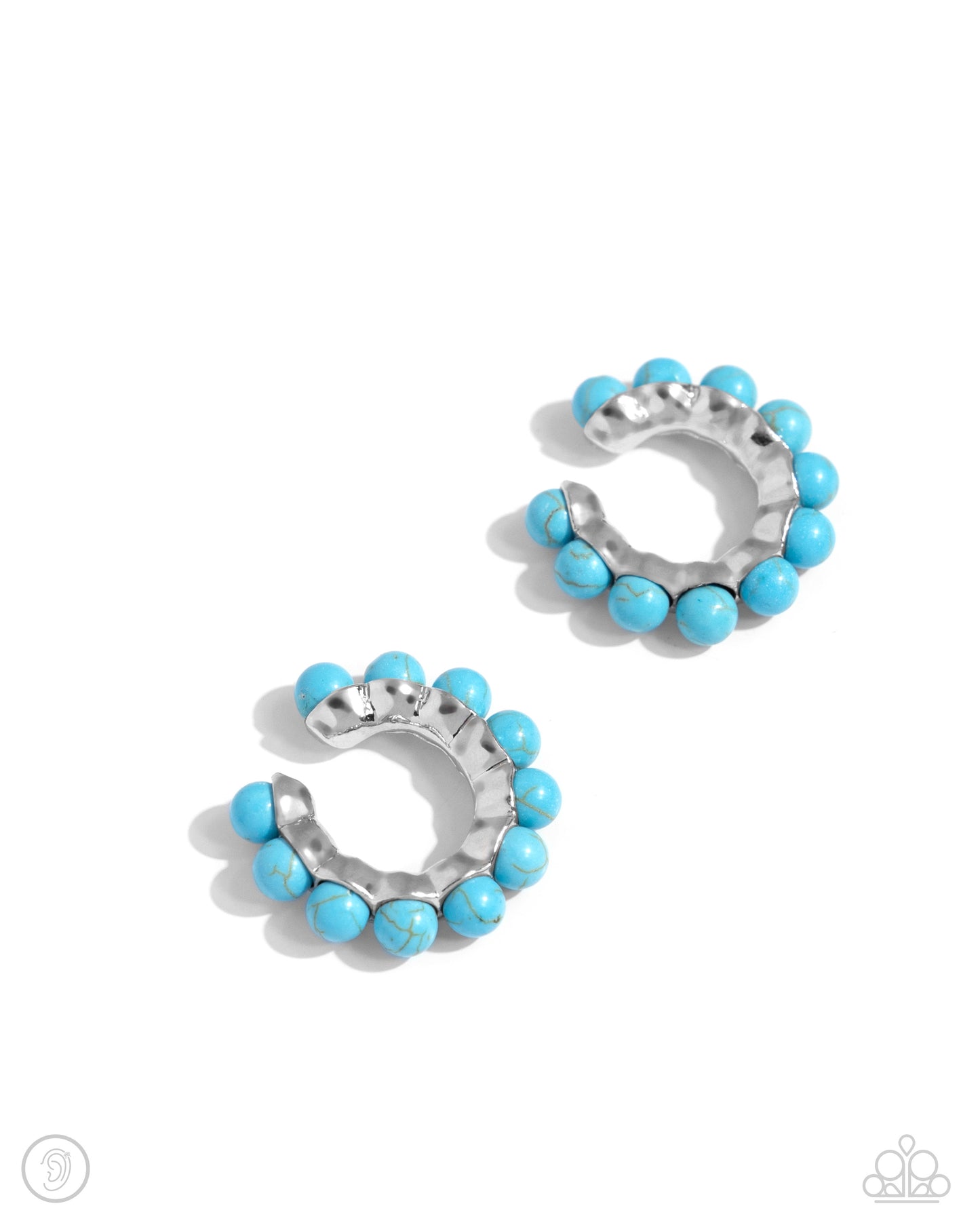 Southwestern Spiral Blue Cuff Earrings - Jewelry By Bretta