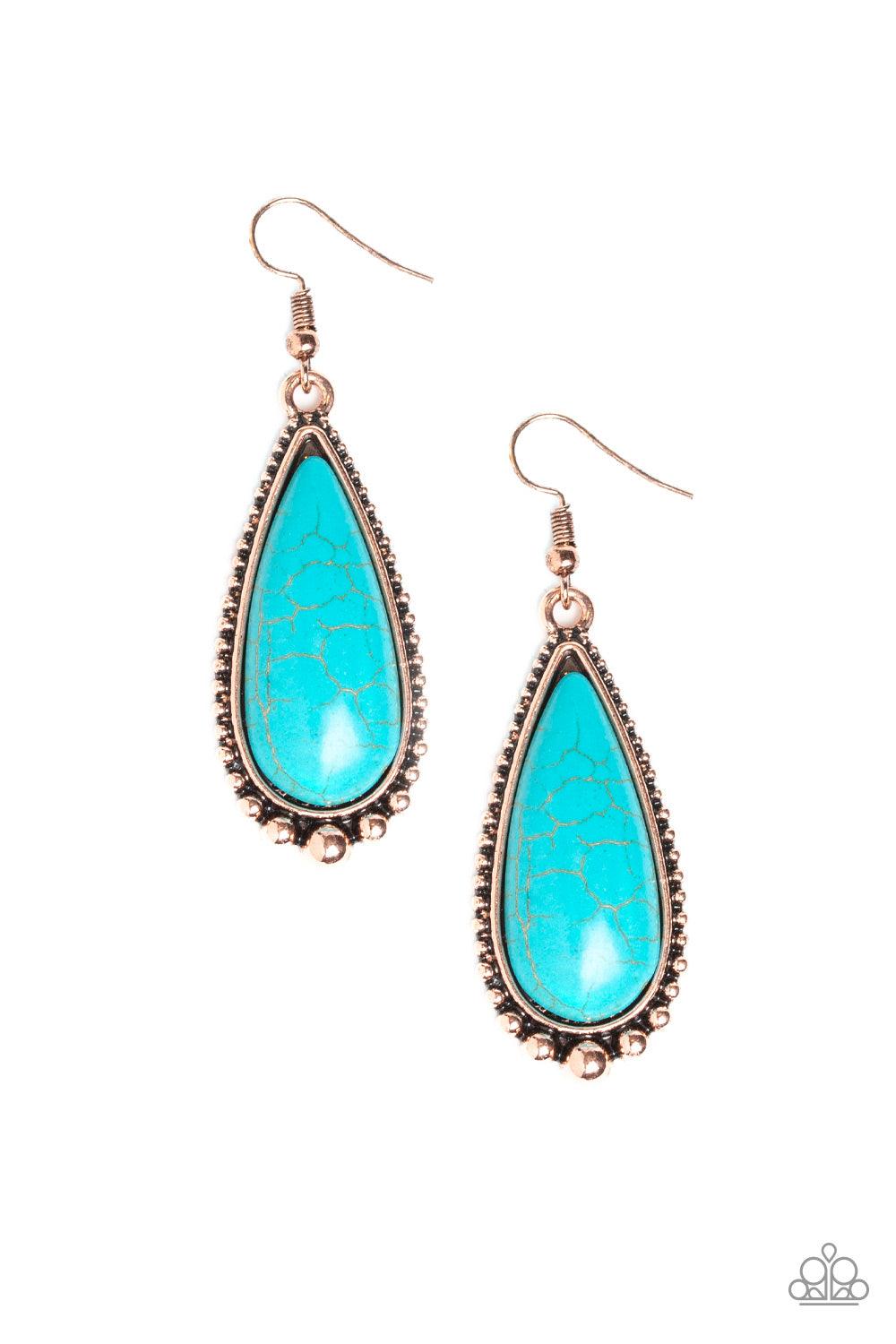 Paparazzi Accessories-Desert Quench - Copper Earrings