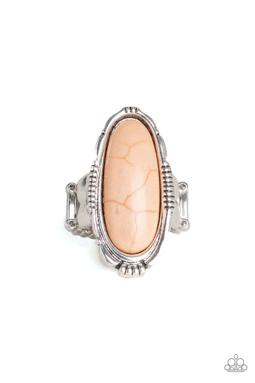 Paparazzi Accessories-Desert Thirst - Brown Ring - jewelrybybretta