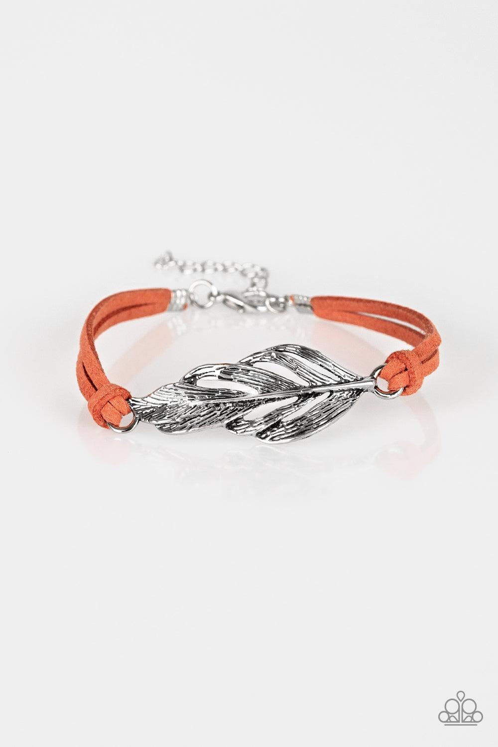 Paparazzi Accessories-Faster Than FLIGHT - Orange Urban Bracelet - jewelrybybretta