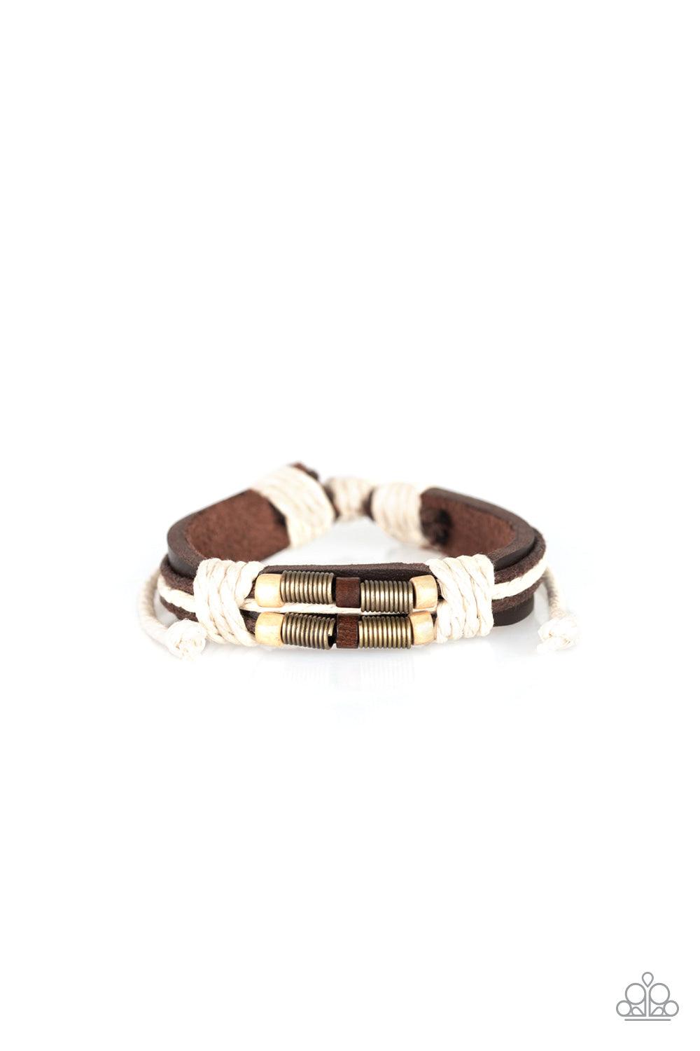 Wonderfully Woodsy Brown Urban Bracelet - Jewelry by Bretta