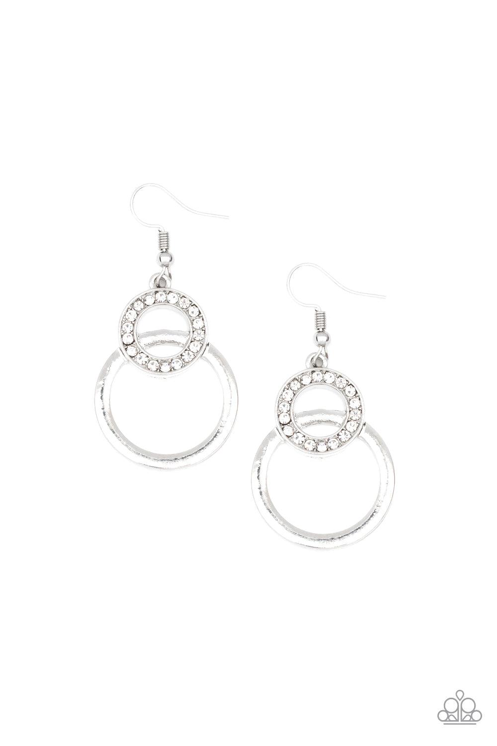 Paparazzi Accessories-Regal Refinery - White Earrings