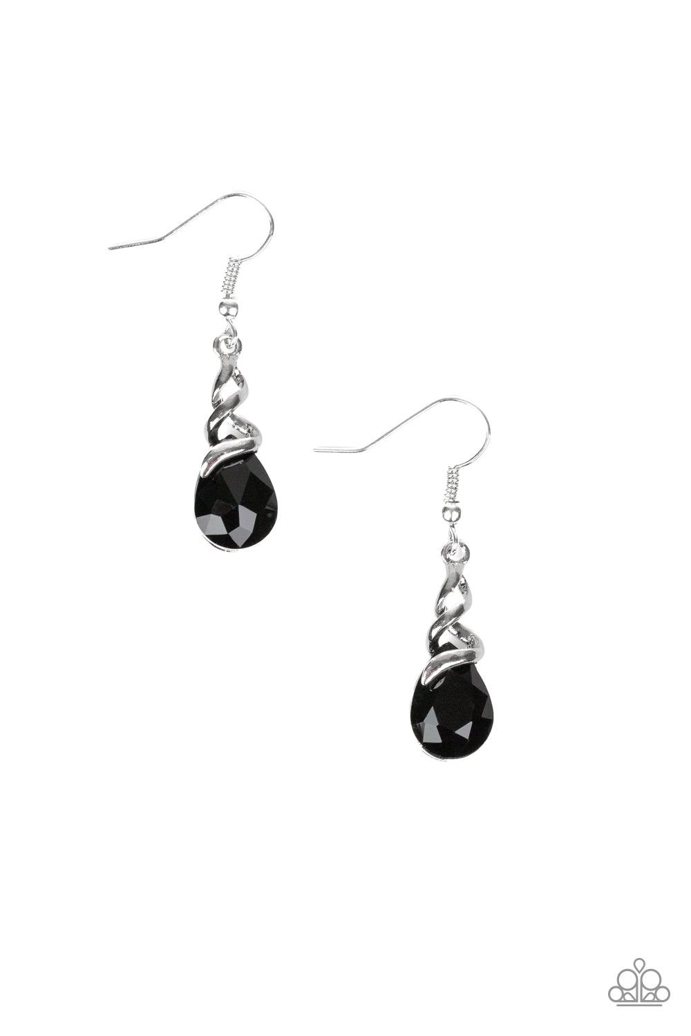 Paparazzi Accessories-Totally Timeless - Black Earrings