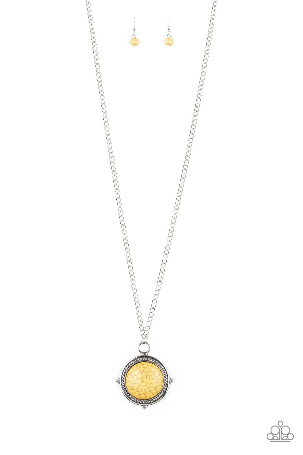 Paparazzi Accessories-Desert Equinox - Yellow Necklace