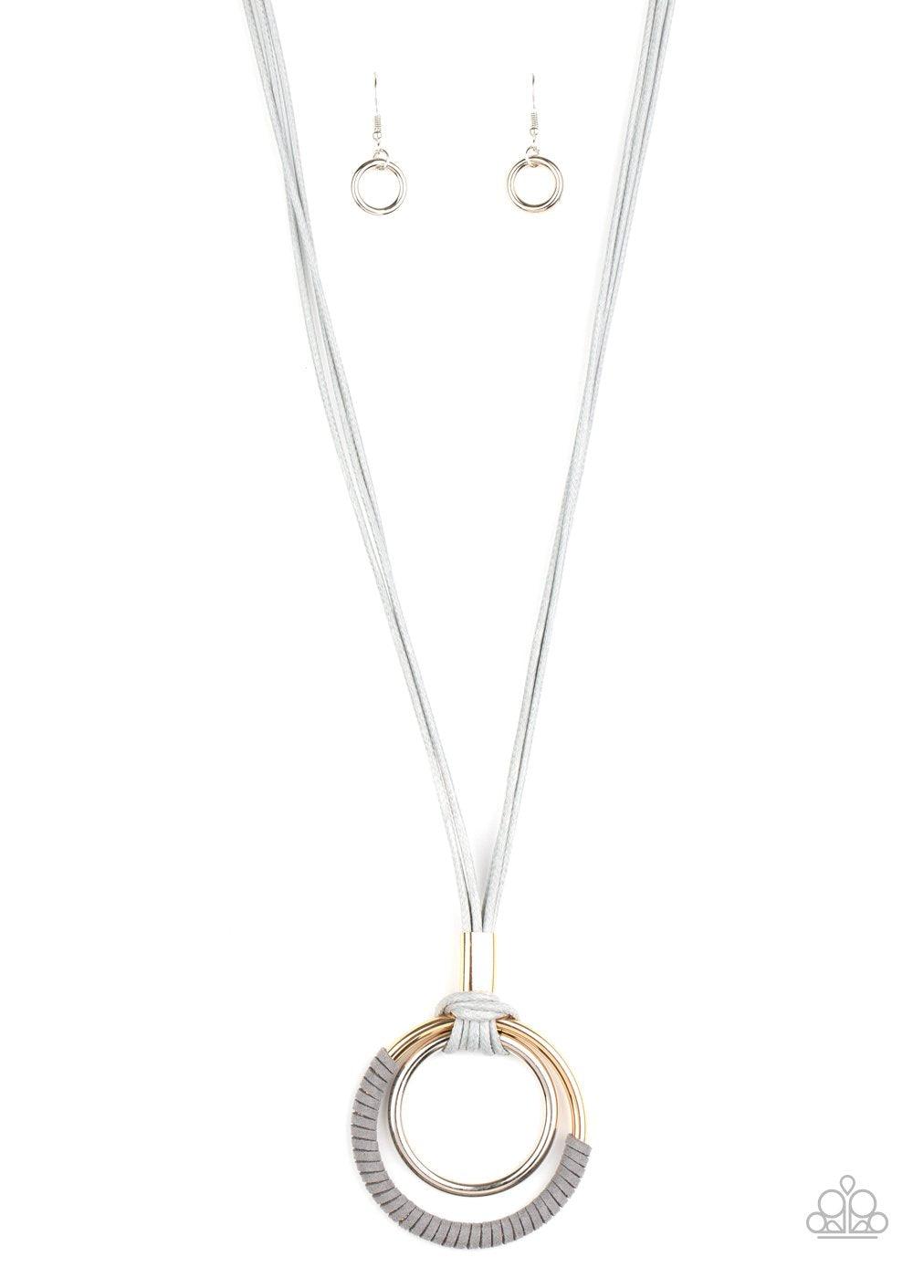Paparazzi Accessories-Elliptical Essence - Silver Necklace
