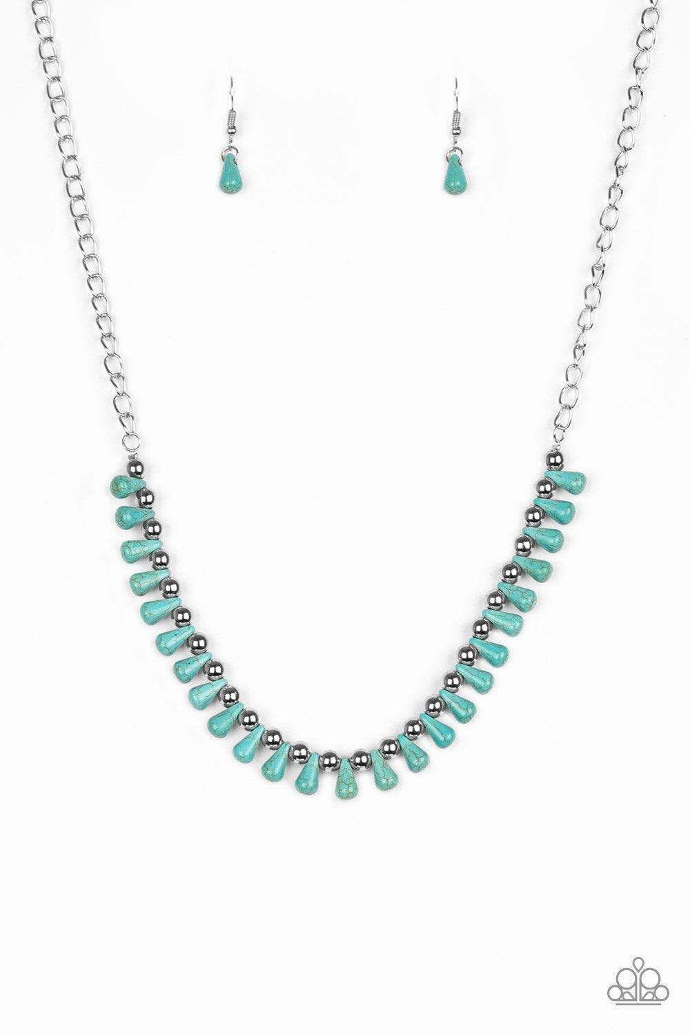 Paparazzi Accessories-Extinct Species - Blue Necklace