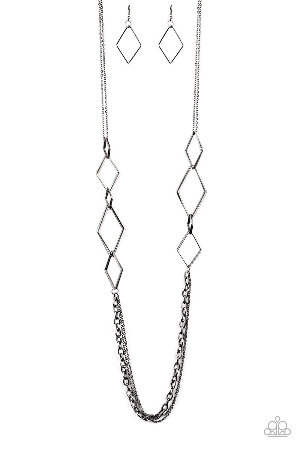 Paparazzi Accessories-Fashion Fave - Black Necklace
