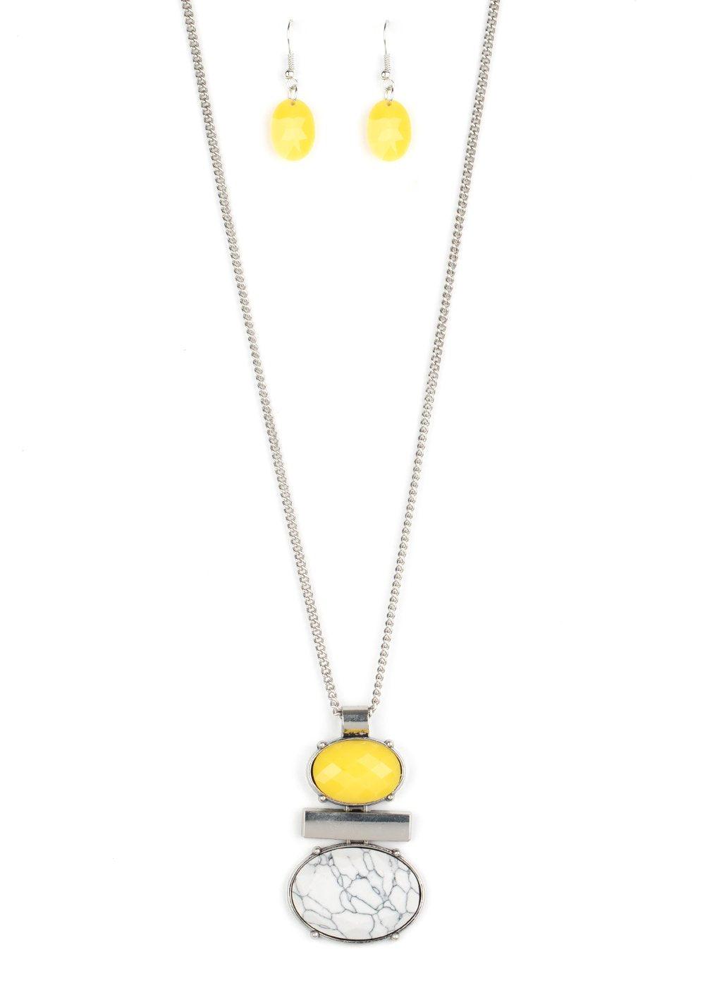 Paparazzi Accessories-Finding Balance - Yellow Necklace