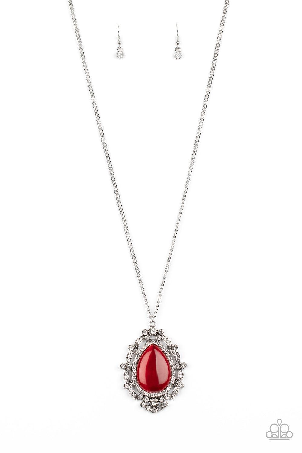 Paparazzi Accessories-Frozen Gardens - Red Necklace